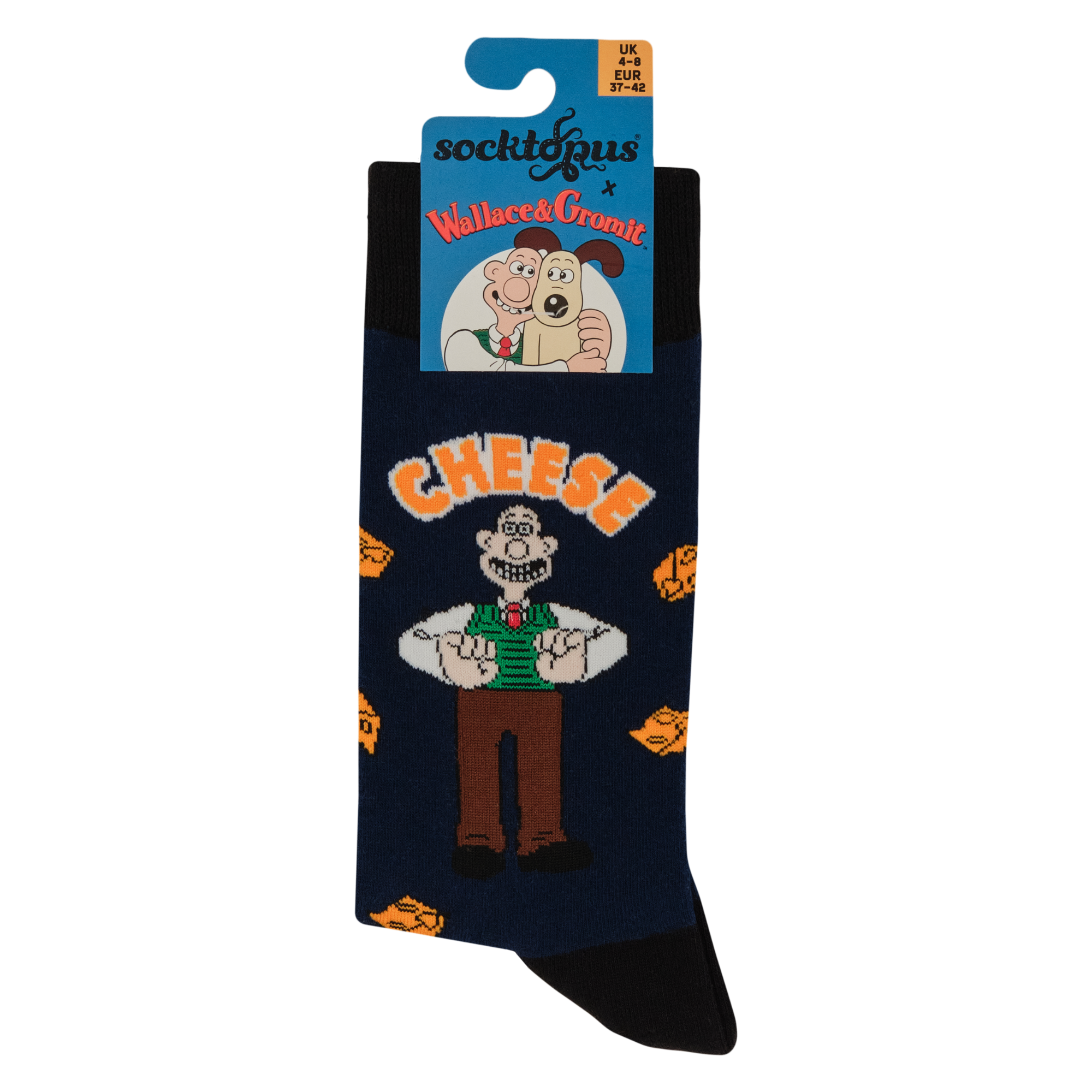 Wallace Cheese Socks - Wallace and Gromit
