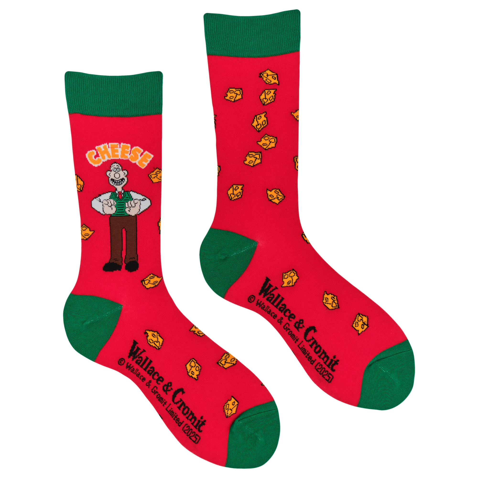 Wallace Cheese Socks - Wallace and Gromit