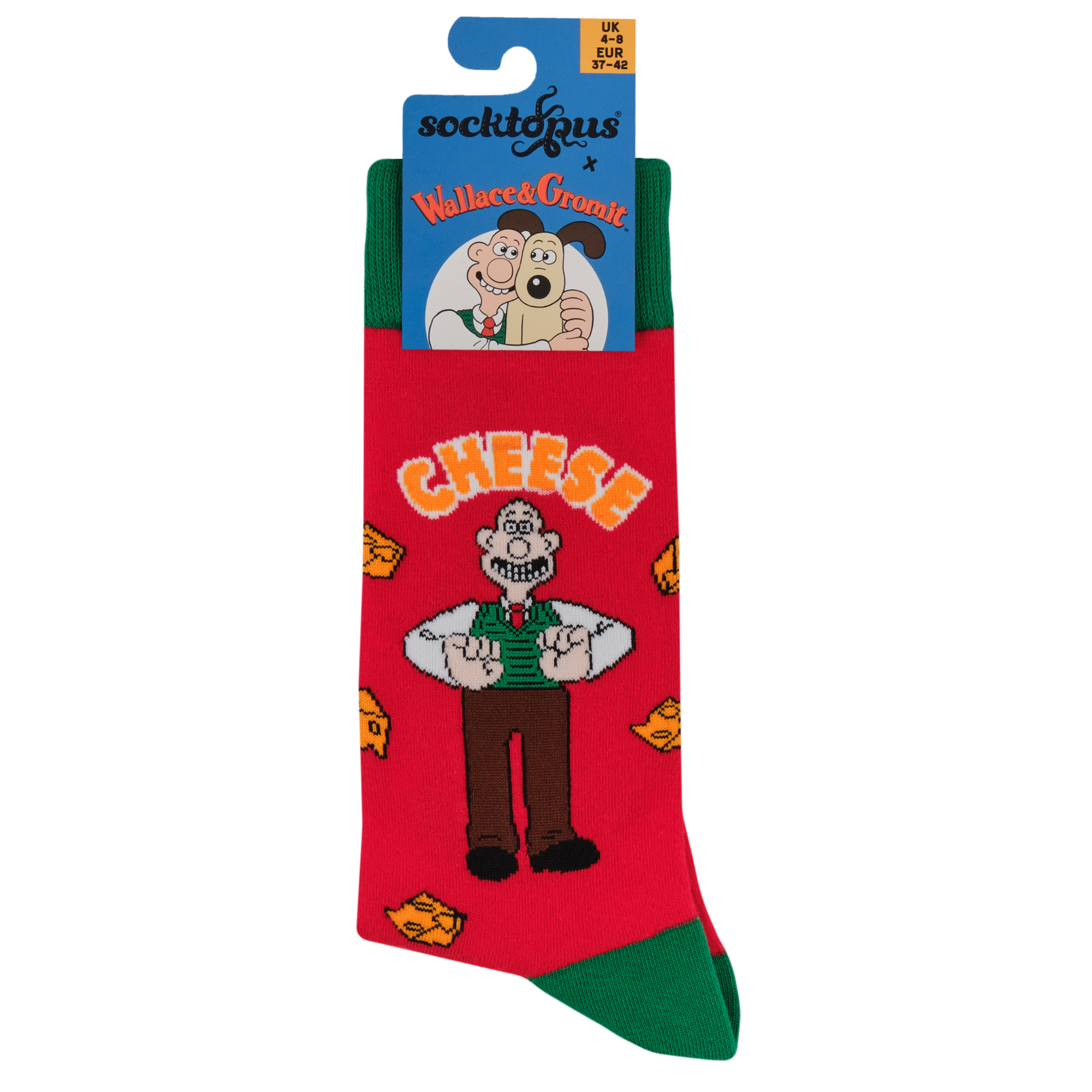 Wallace Cheese Socks - Wallace and Gromit
