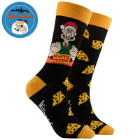 Merry Cheesemas Socks - Wallace and Gromit