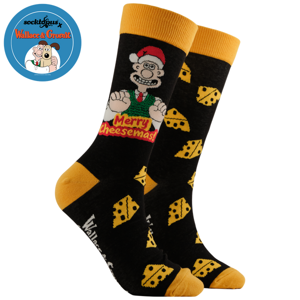 Merry Cheesemas Socks - Wallace and Gromit