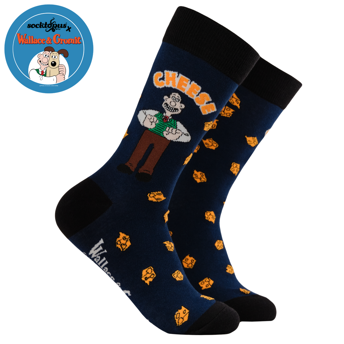 Wallace Cheese Socks - Wallace and Gromit