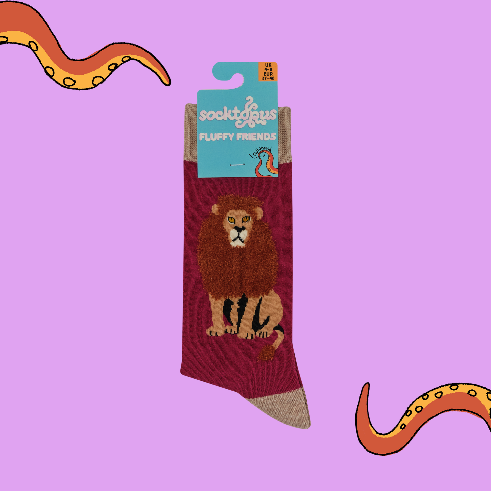 Fluffy Lion Socks - The Mane Attraction