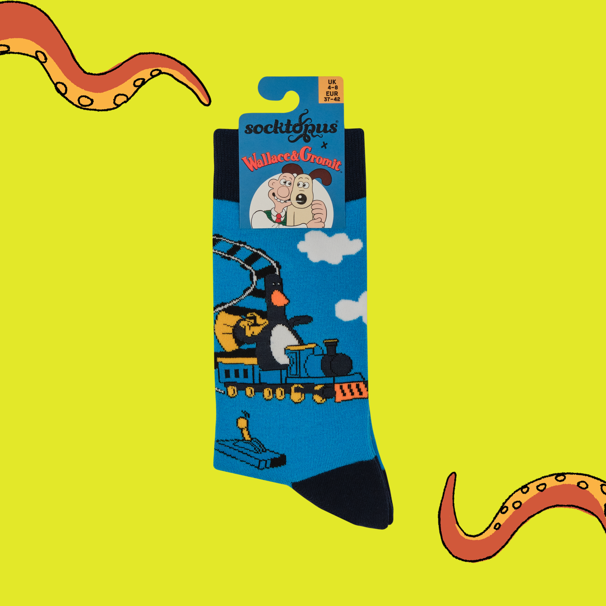 Feather's Train Socks - Wallace and Gromit