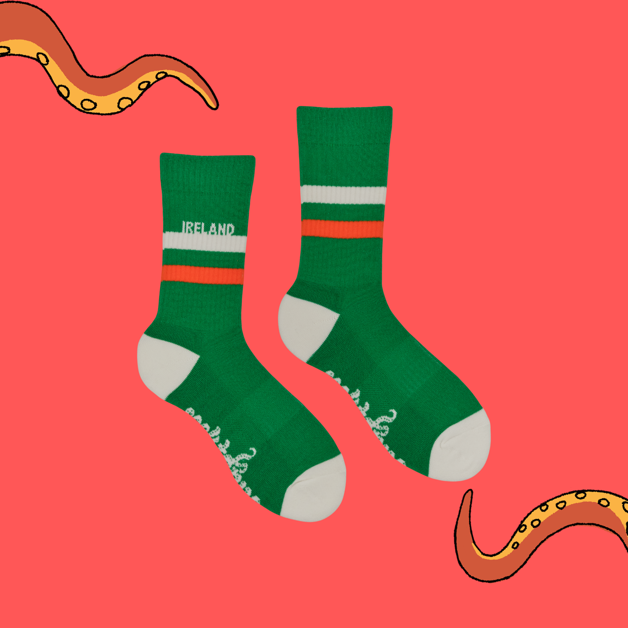 Ireland Retro Sports Athletic Socks