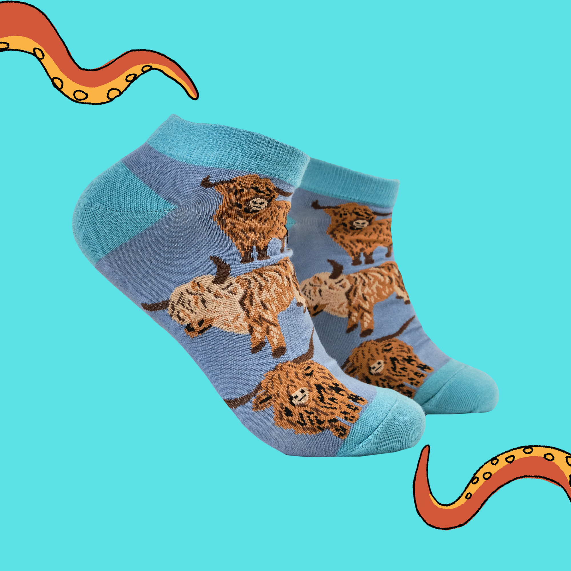 Highland Cow Trainer Socks - Och Aye the Moo! Trainer