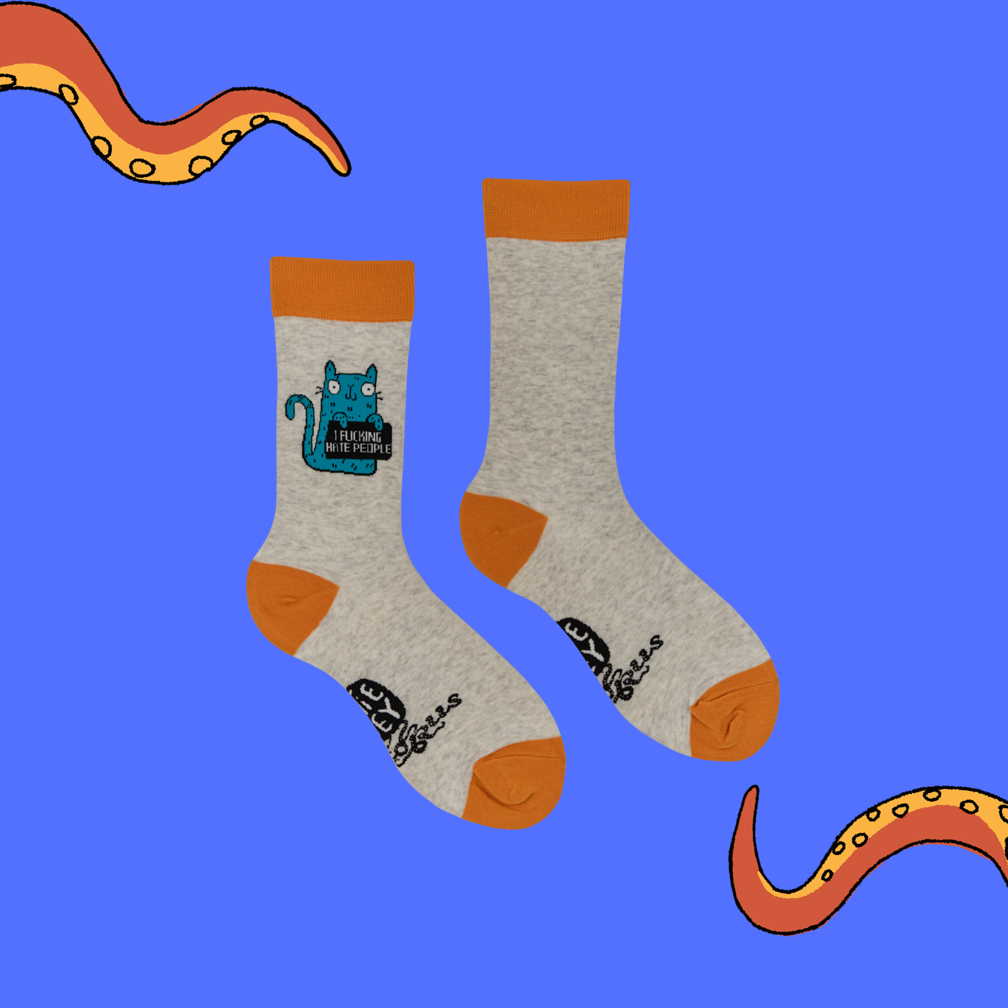 I Fucking Hate People Socks - Socktopus X Katie Abey