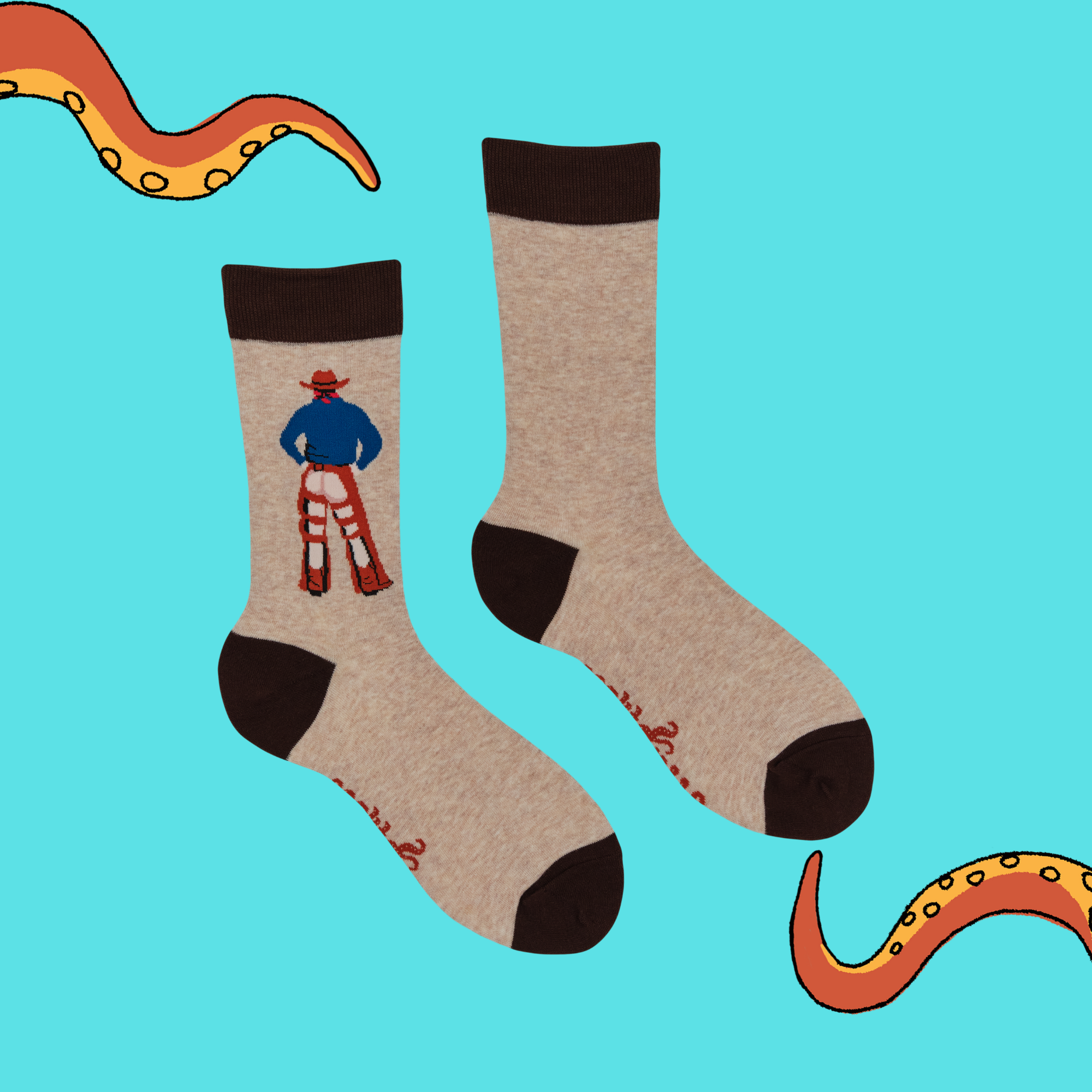 Cowboy Socks - Raw Hide