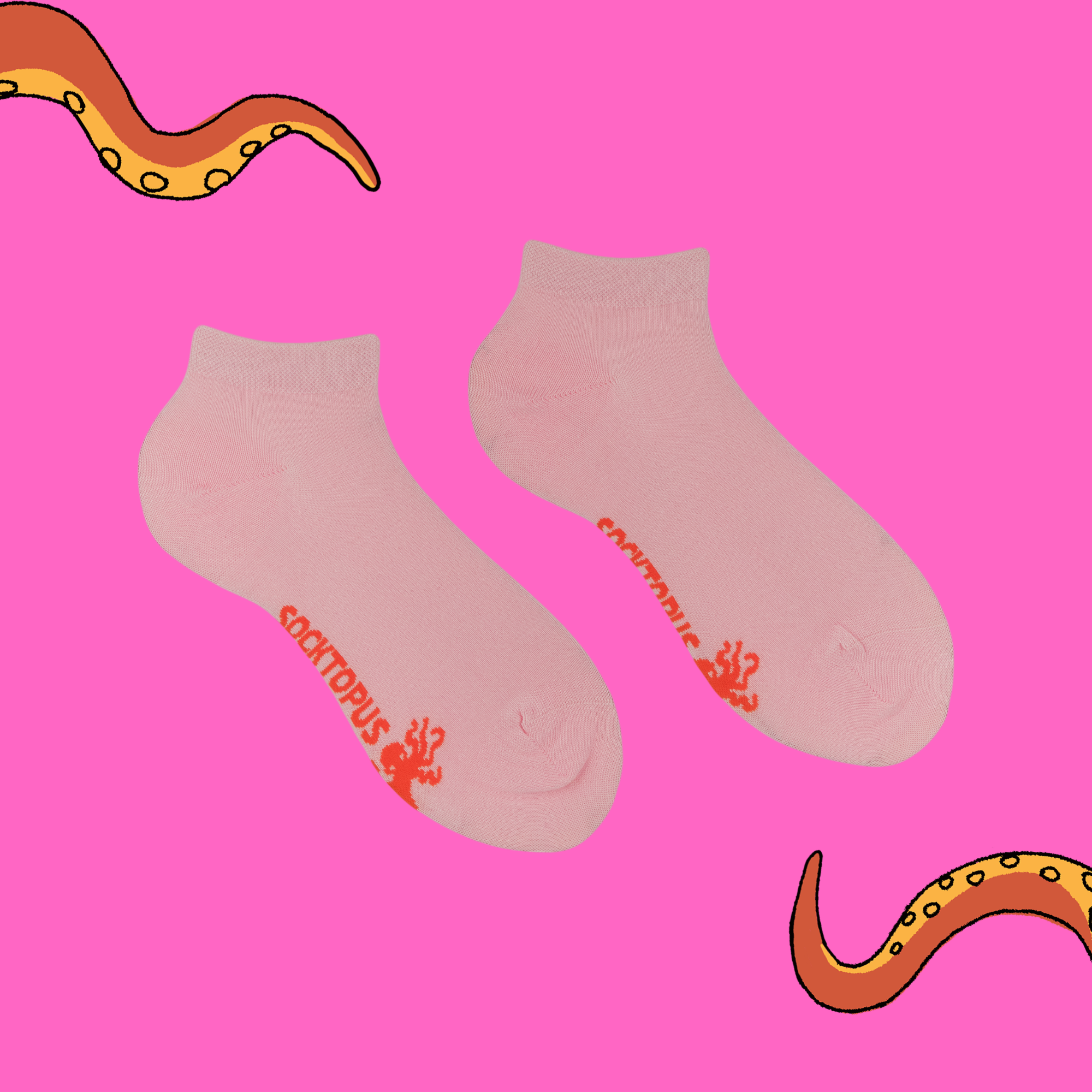 Pink Lemonade - Bamboo Colours Trainer Socks