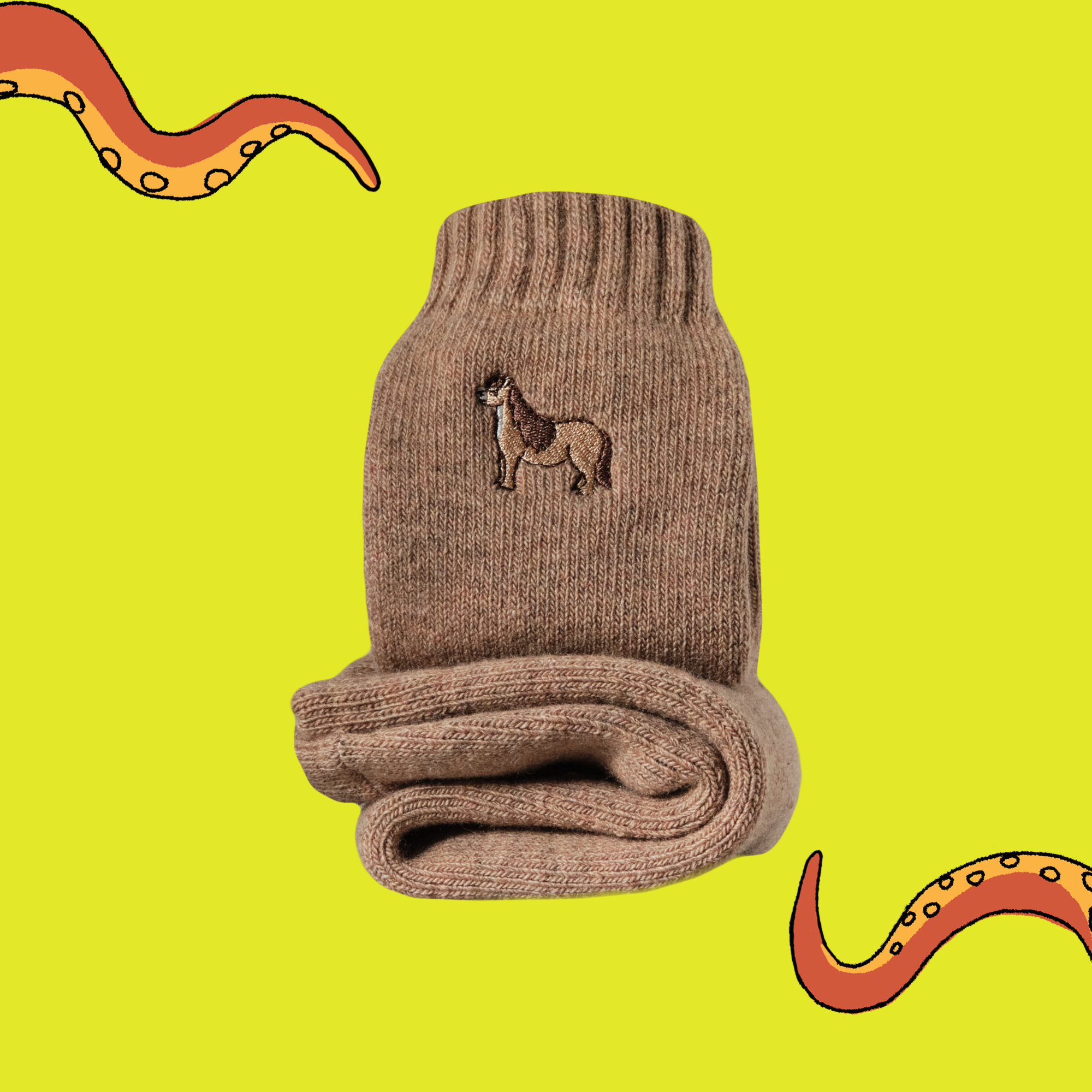 Pony Embroidered Boot Socks