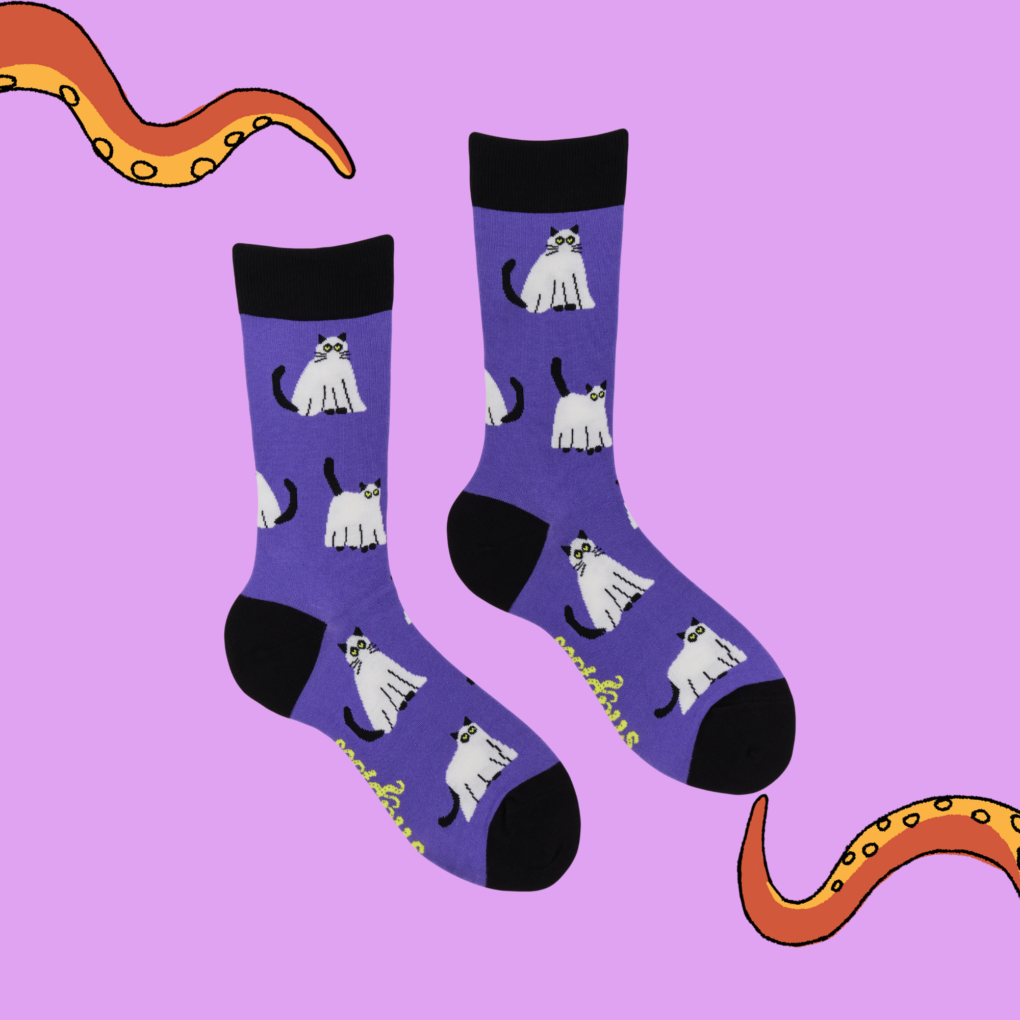 Ghost Cat Socks - Purranormal Activity