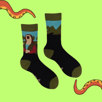 Capybara Mona Lisa Socks - I Louvre Capybaras