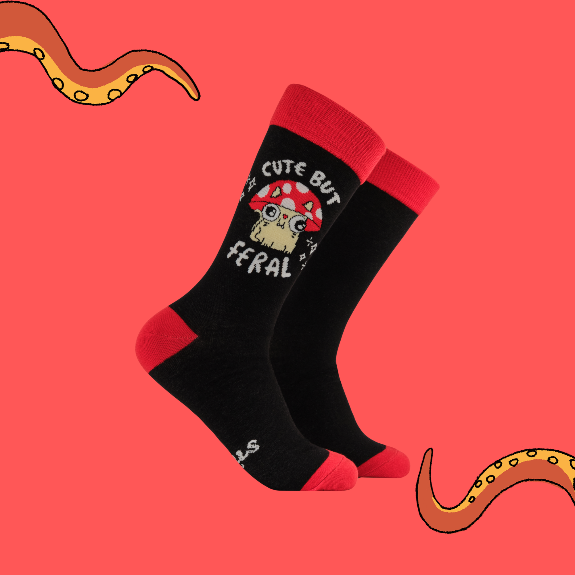 Cute But Feral Socks - Socktopus X Katie Abey