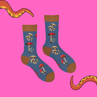 Crystals and Mushrooms Socks - Good Vibes and Fun-Gis