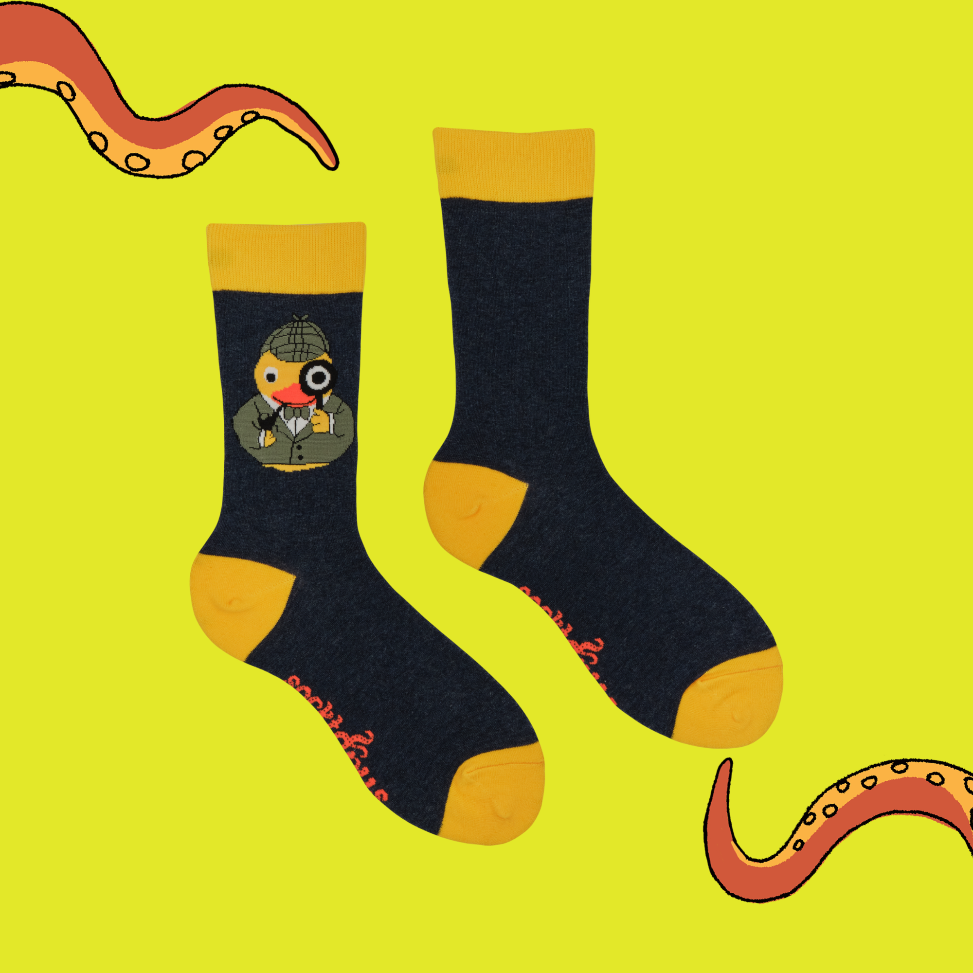 Sherlock Rubber Duck Socks - Ducktective