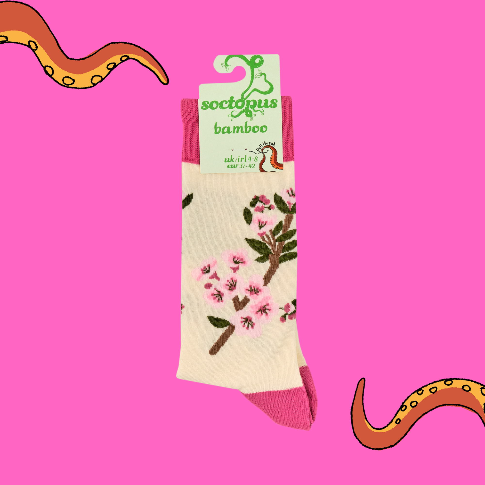 Cherry Blossom Bamboo Socks
