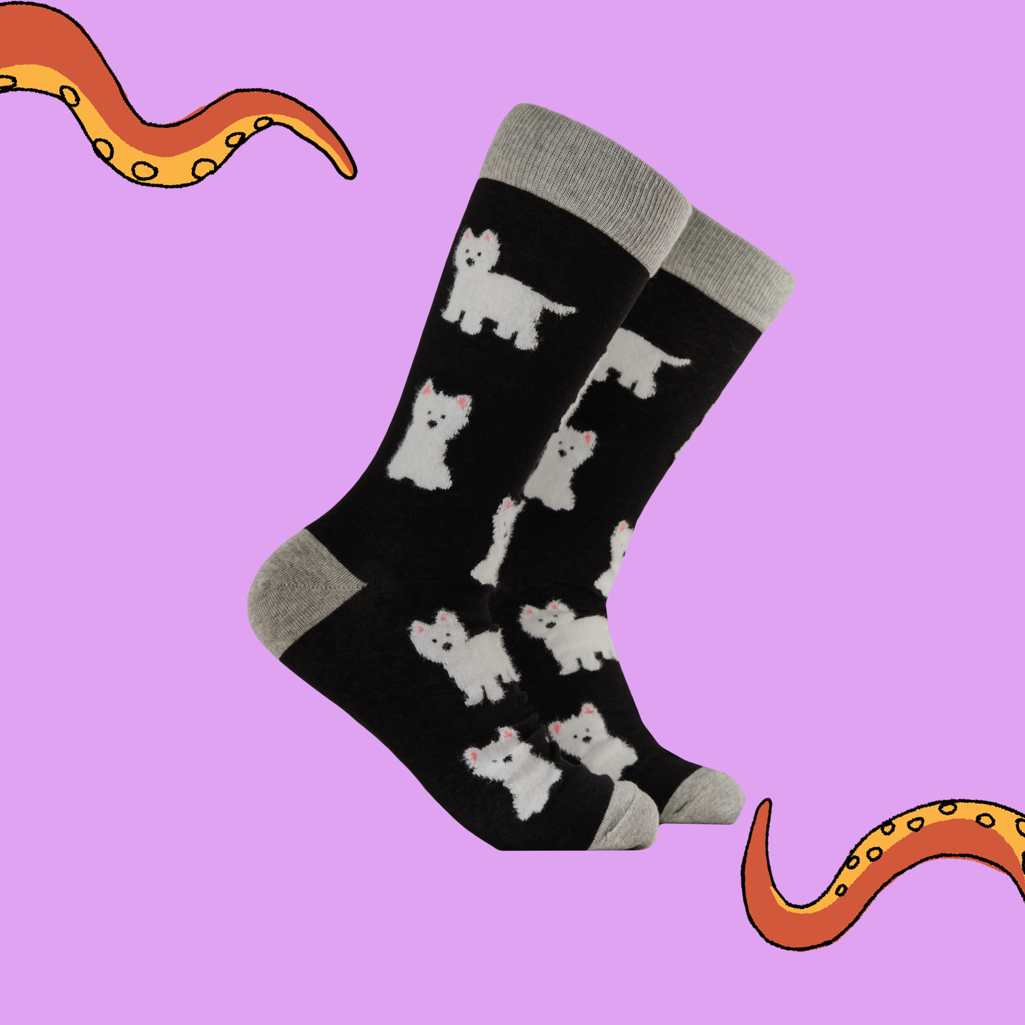 Fluffy Westies Socks