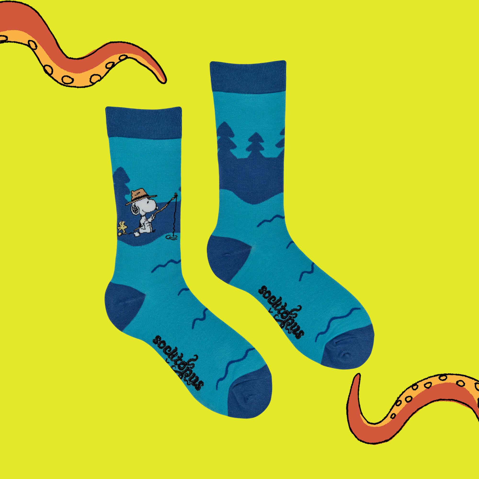 Gone Fishing Socks - Peanuts