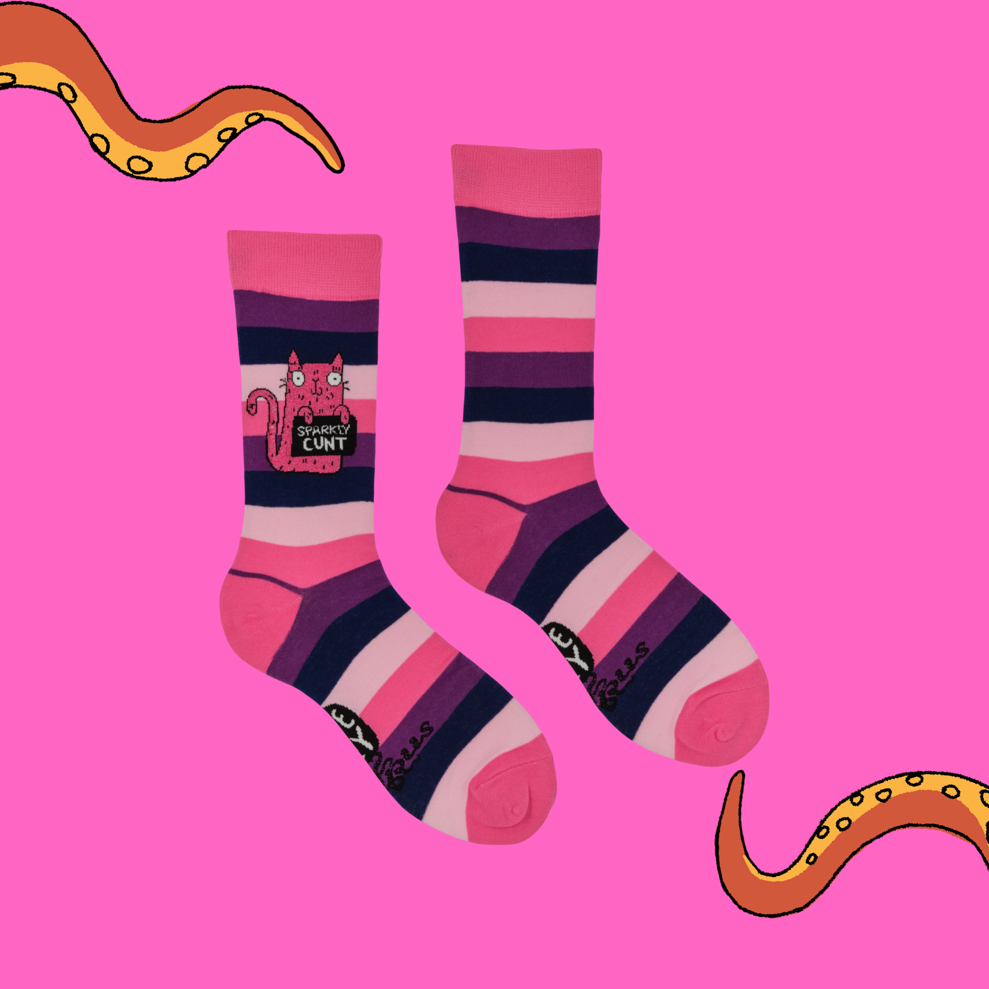 Sparkly Cunt Socks - Socktopus X Katie Abey