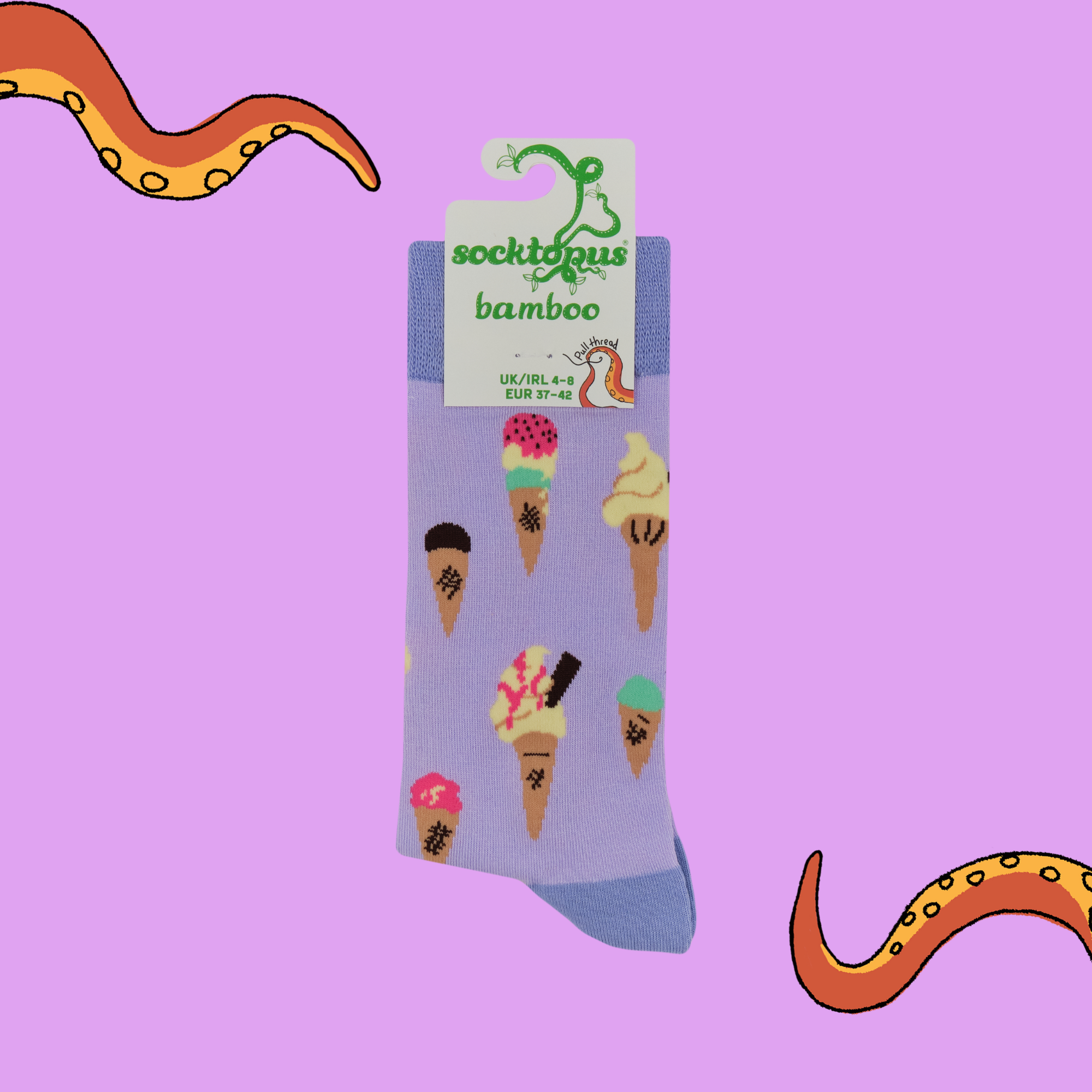 Ice Cream Bamboo Socks - Ice Cream You Scream