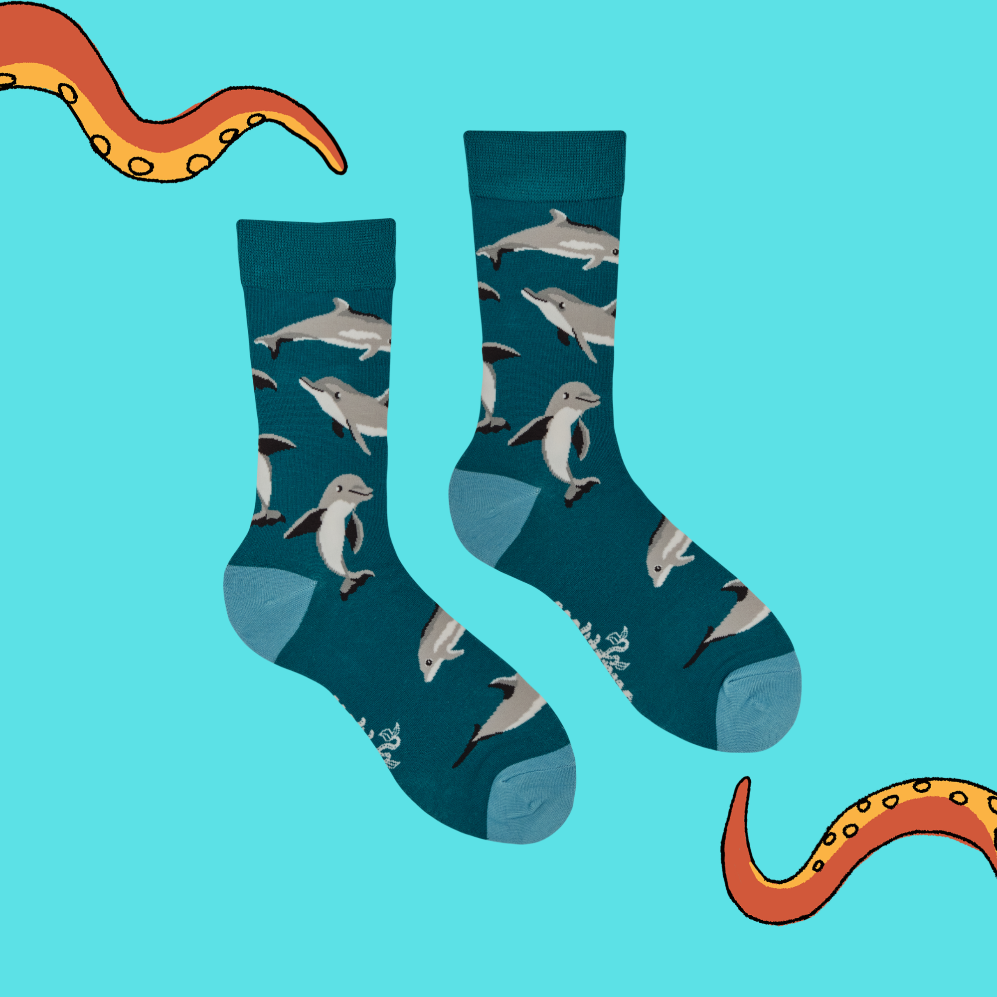 Bamboo Socks - Bottle-Toes Dolphin
