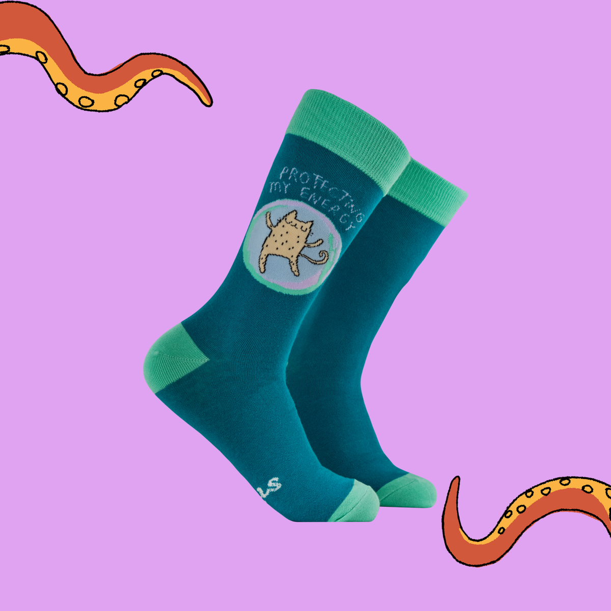 Protecting My Energy Socks - Socktopus X Katie Abey