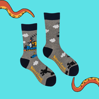 Feather's Train Socks - Wallace and Gromit