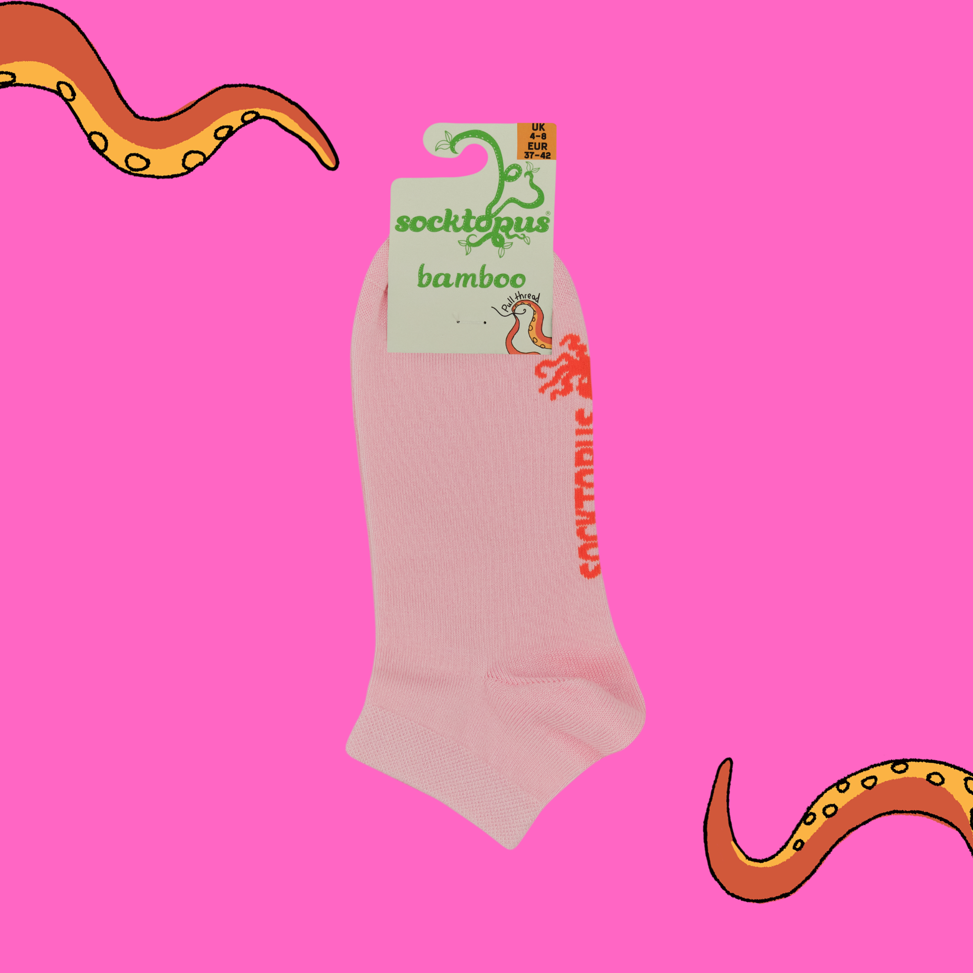 Pink Lemonade - Bamboo Colours Trainer Socks