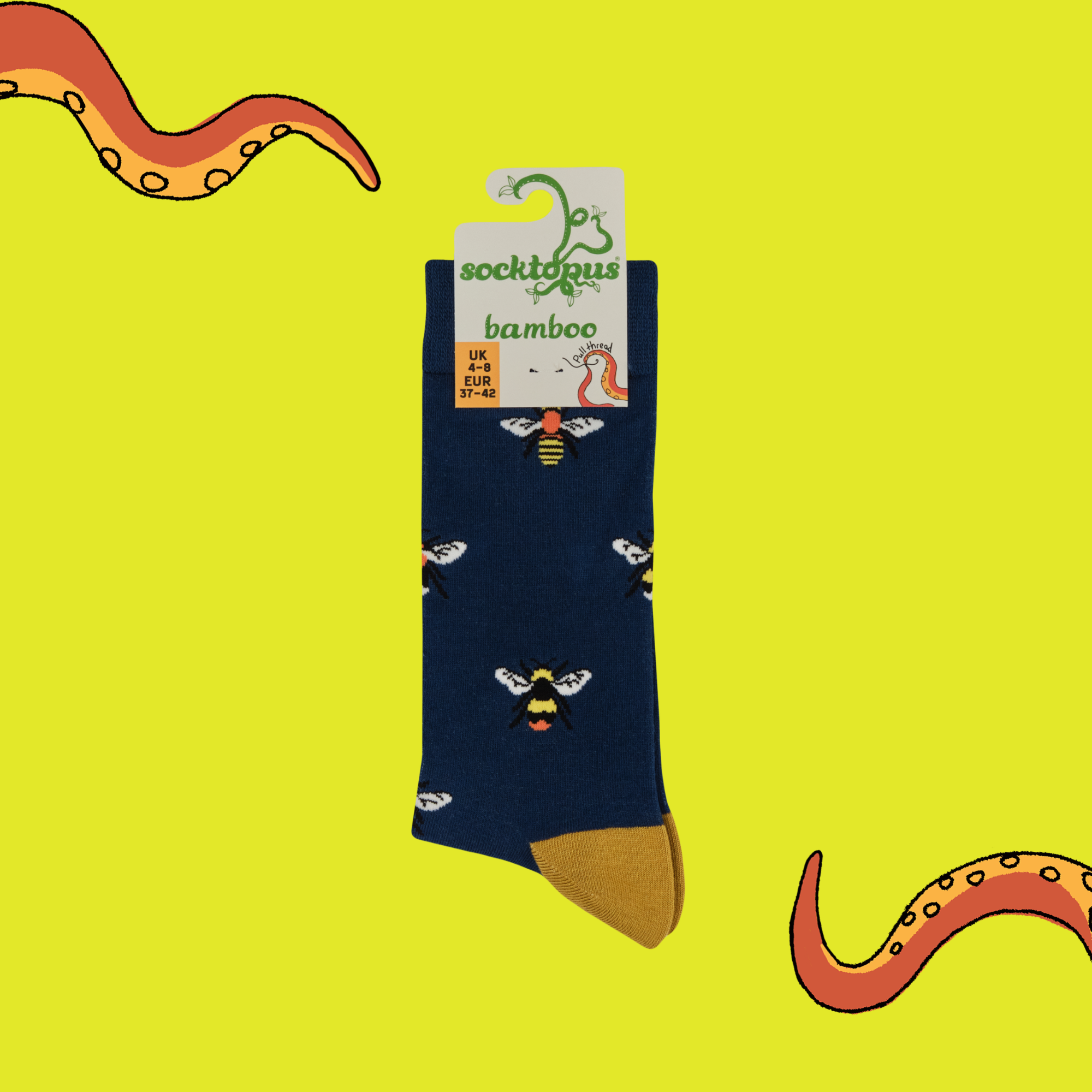 Bamboo Socks - Bee Happy