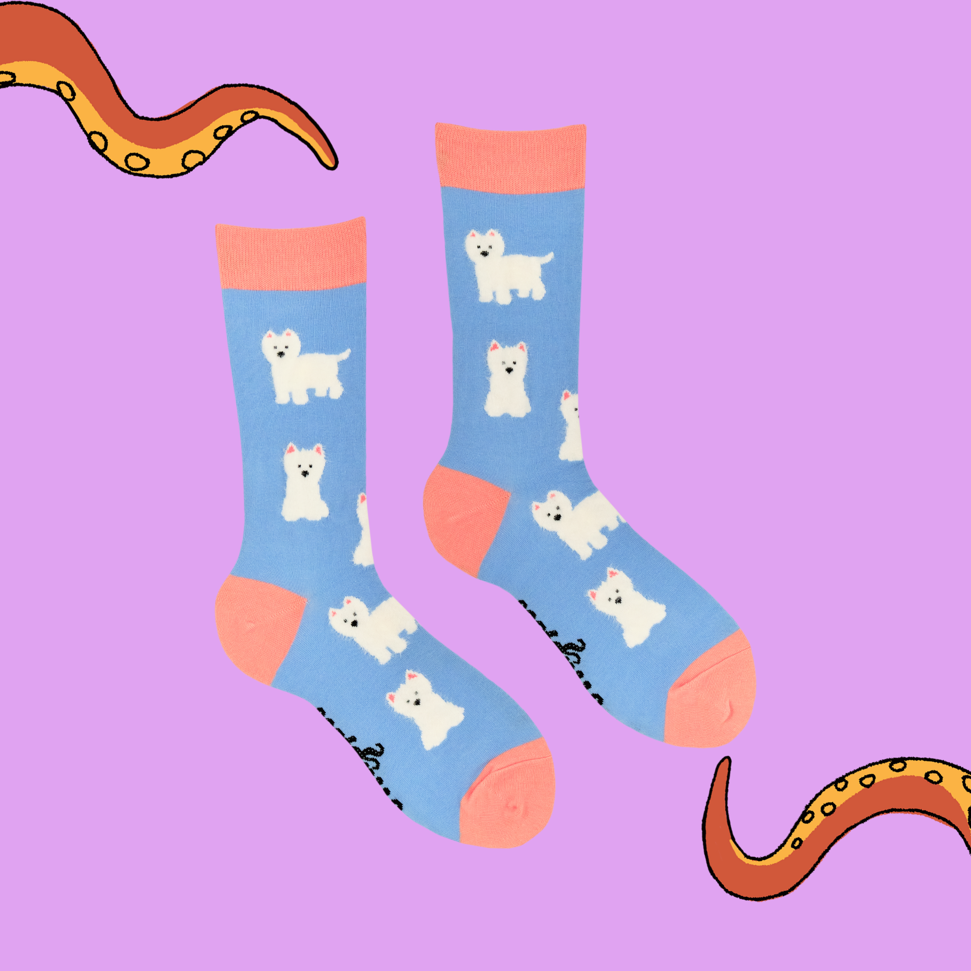 Fluffy Westies Socks