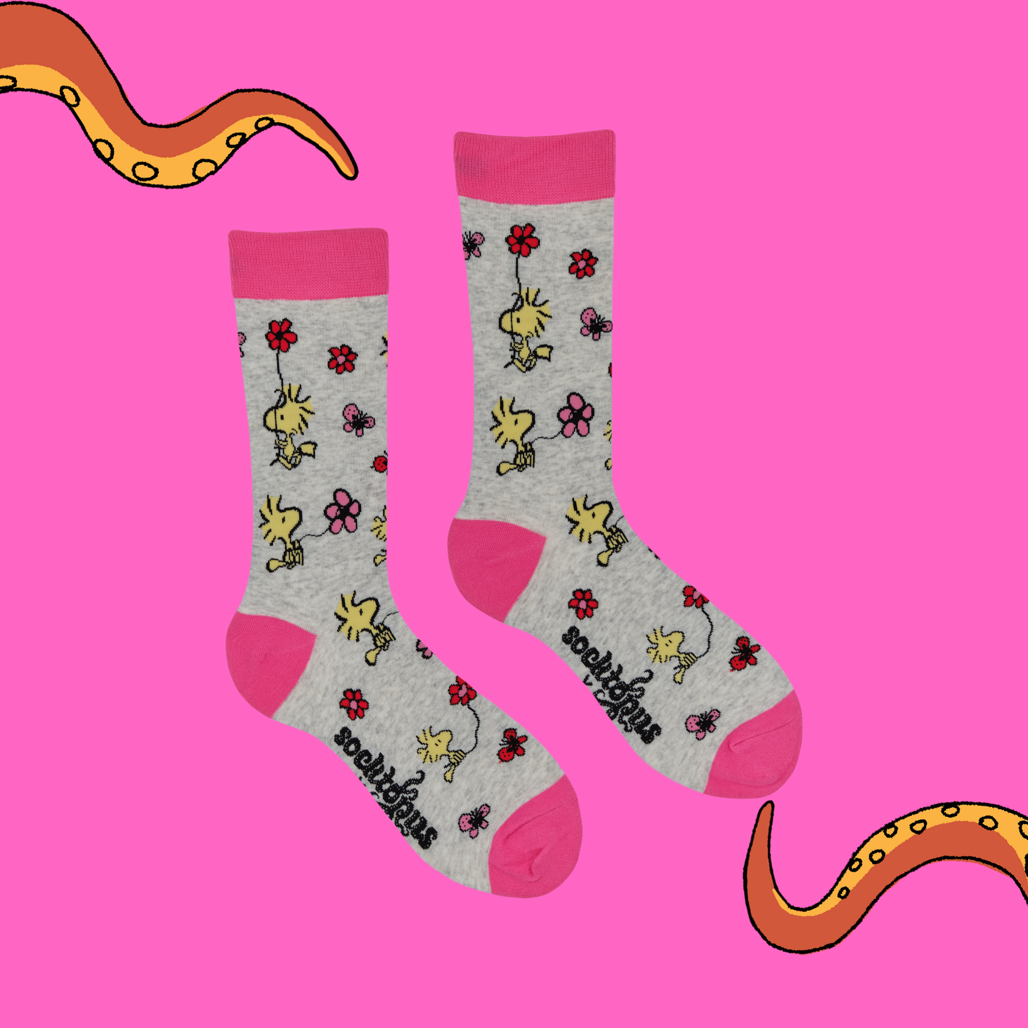 Woodstock Flowers Socks - Peanuts