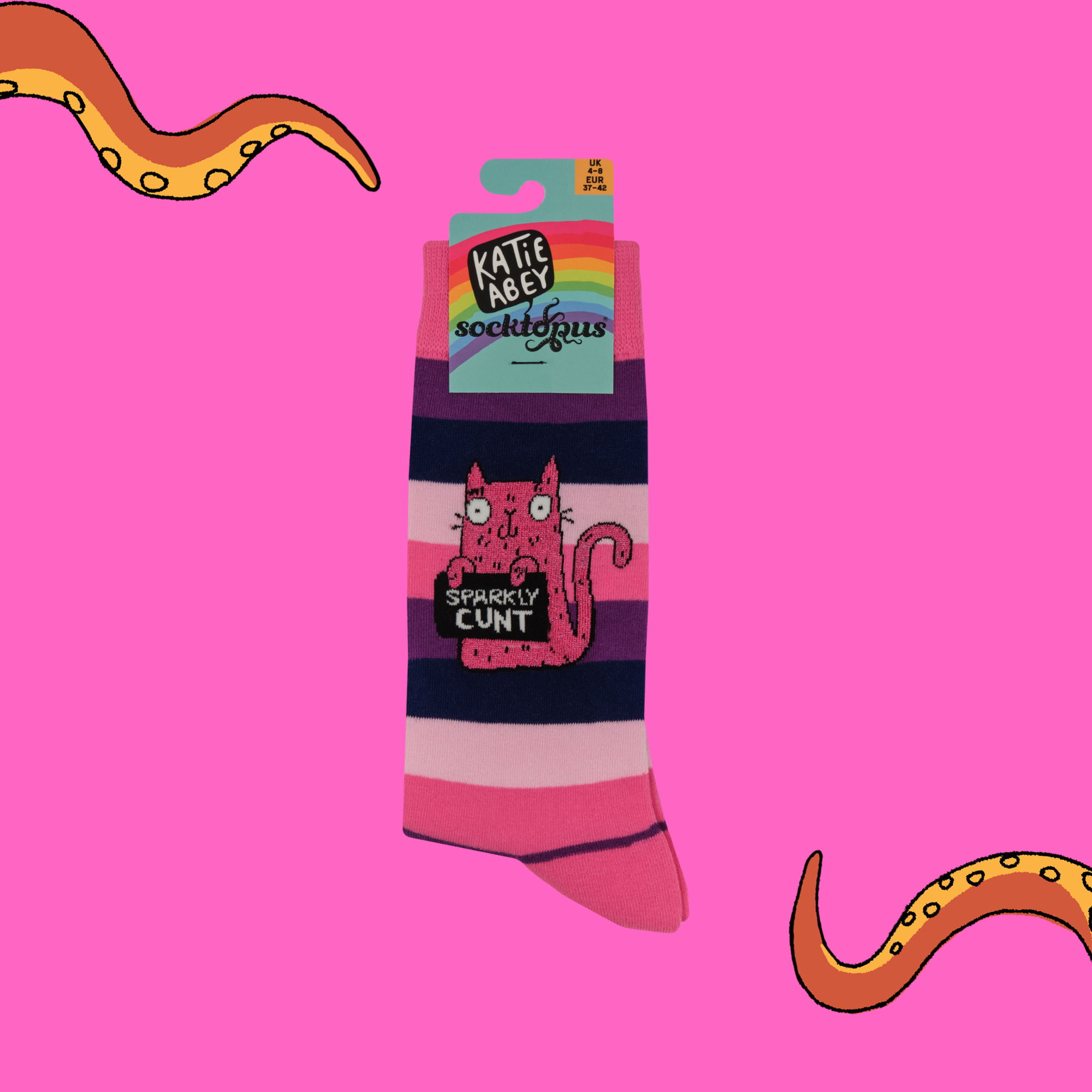 Sparkly Cunt Socks - Socktopus X Katie Abey