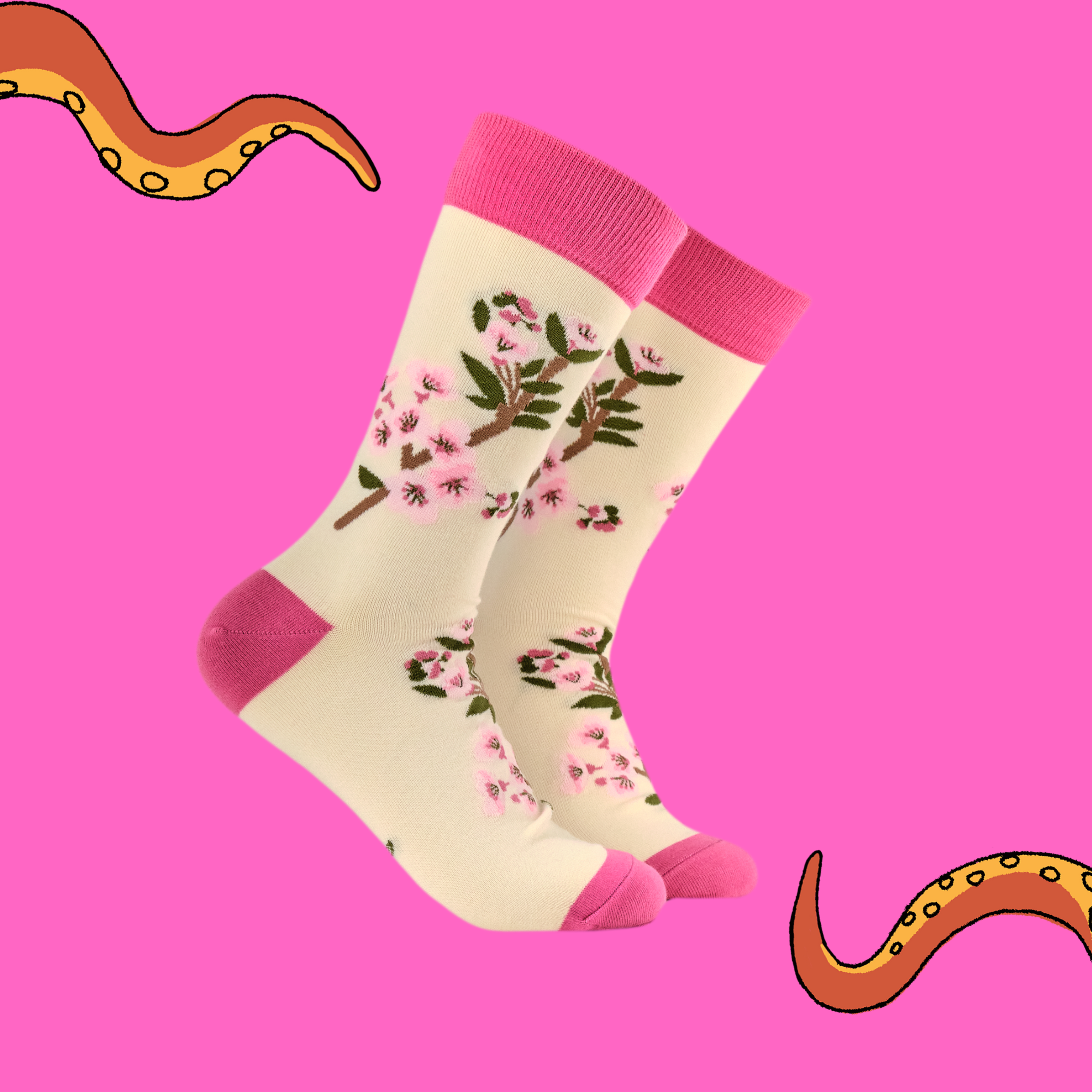 Cherry Blossom Bamboo Socks