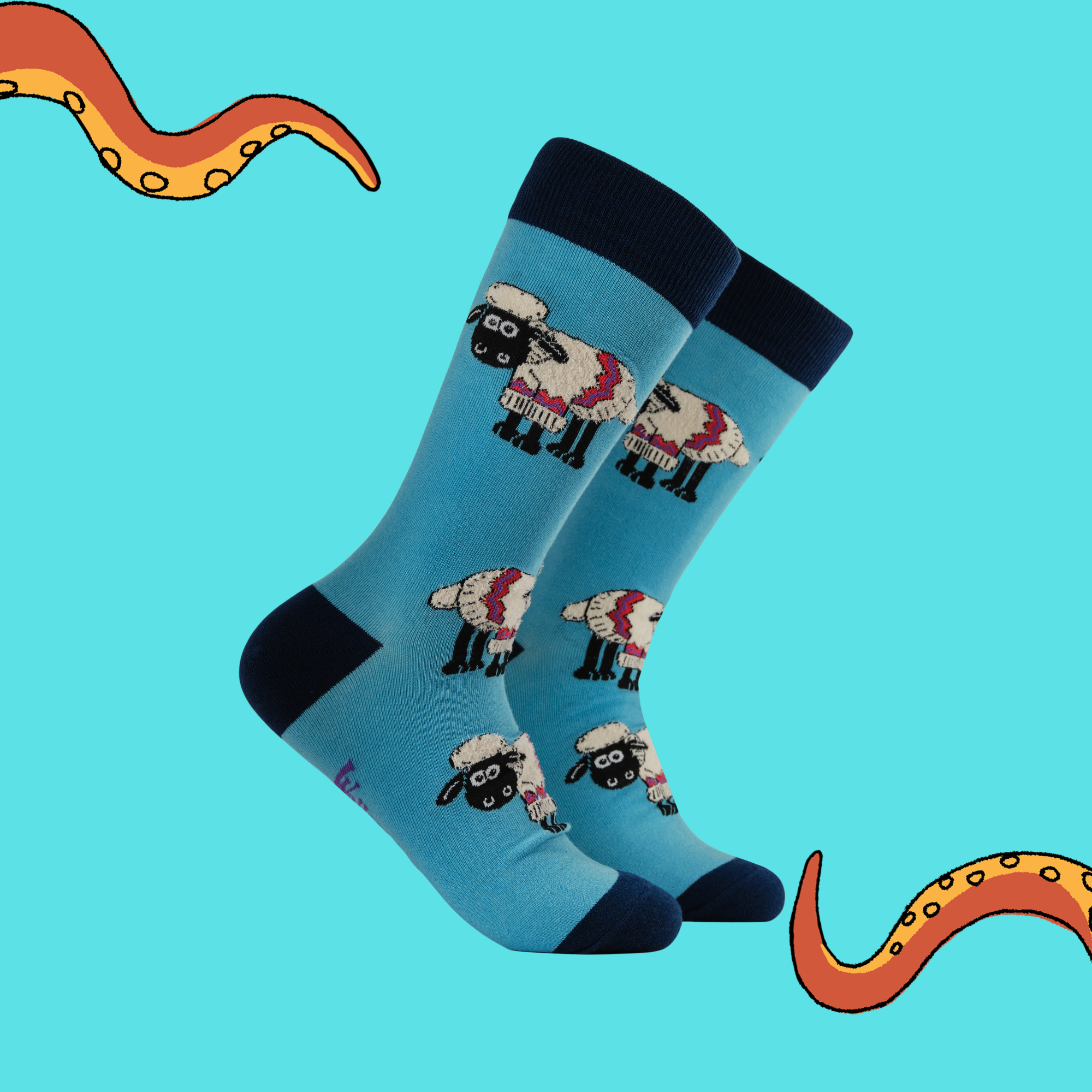 Fluffy Shaun the Sheep Socks - Wallace and Gromit