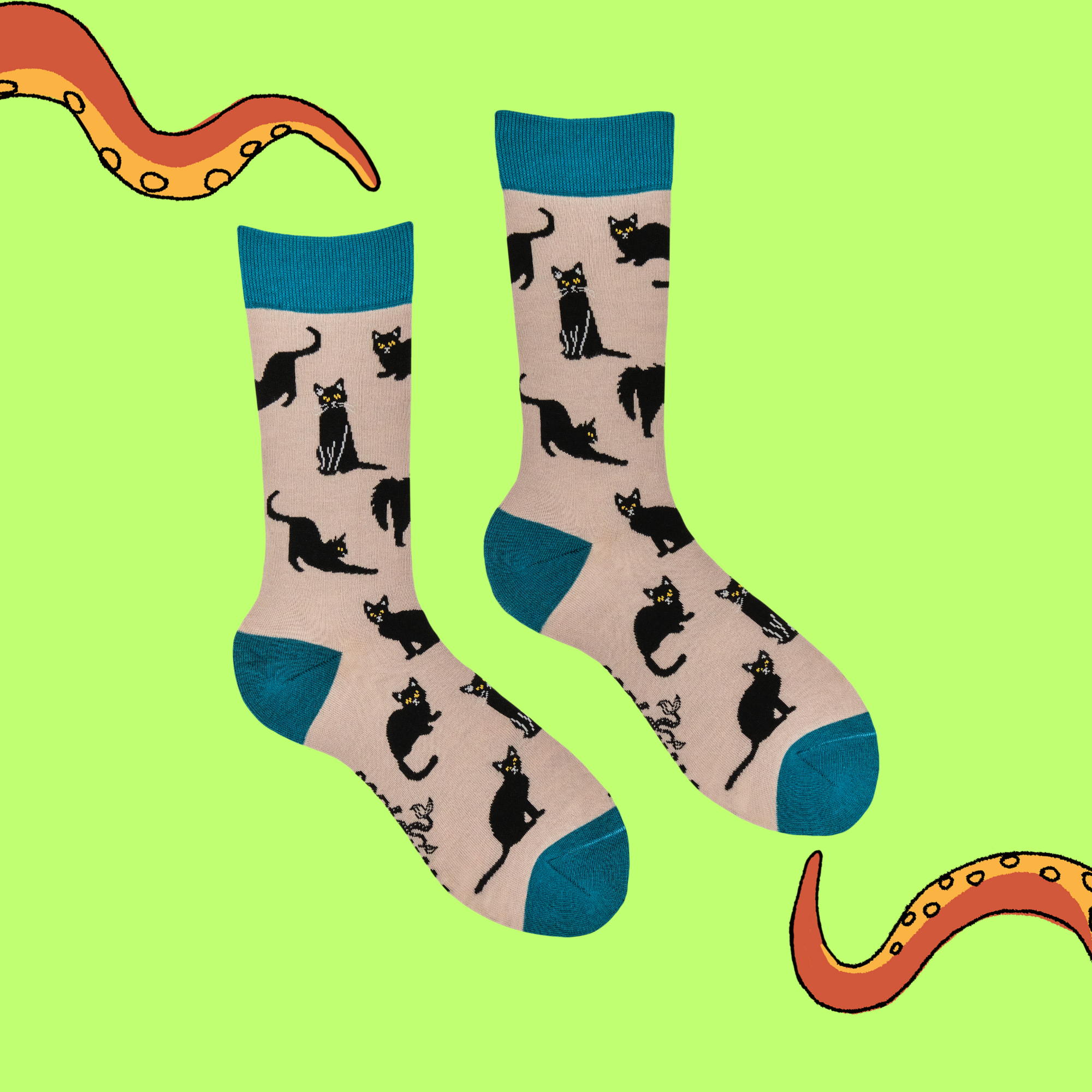 Black Cats Bamboo Socks