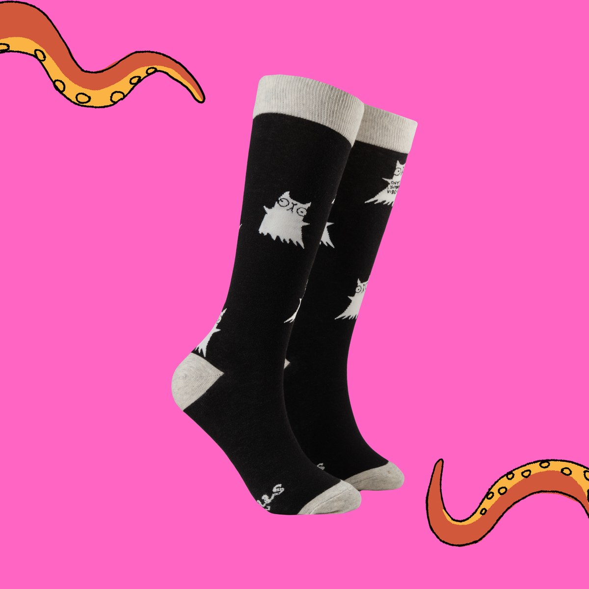 On My Way to Make the Vibe Weird Knee High Socks - Socktopus X Katie Abey