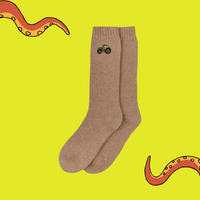 Tractor Embroidered Boot Socks