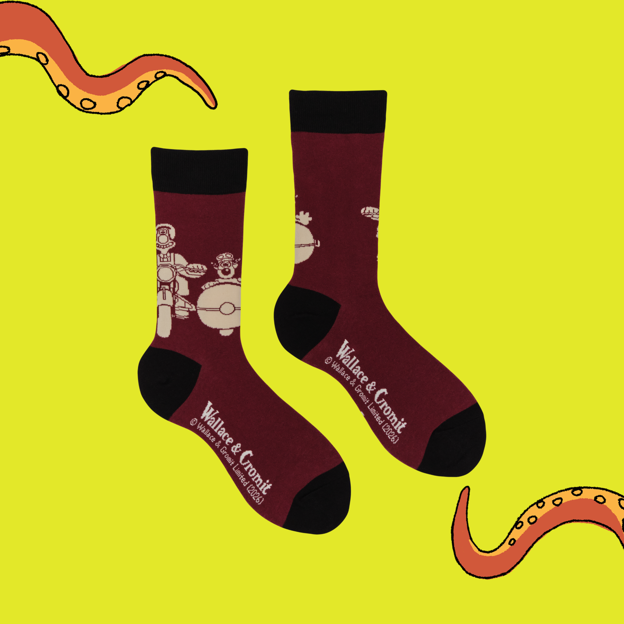 Motorbike Socks - Wallace and Gromit