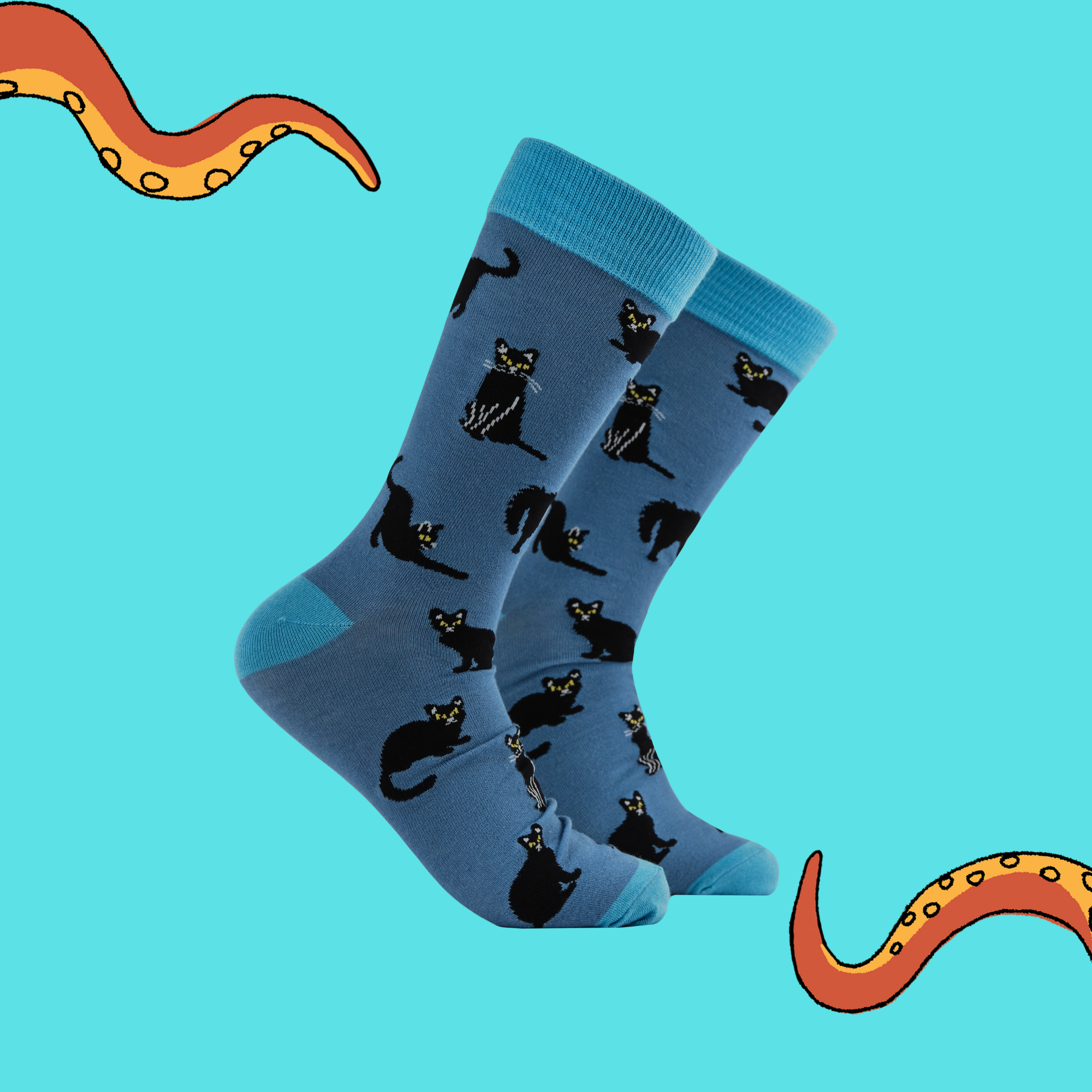Black Cats Bamboo Socks