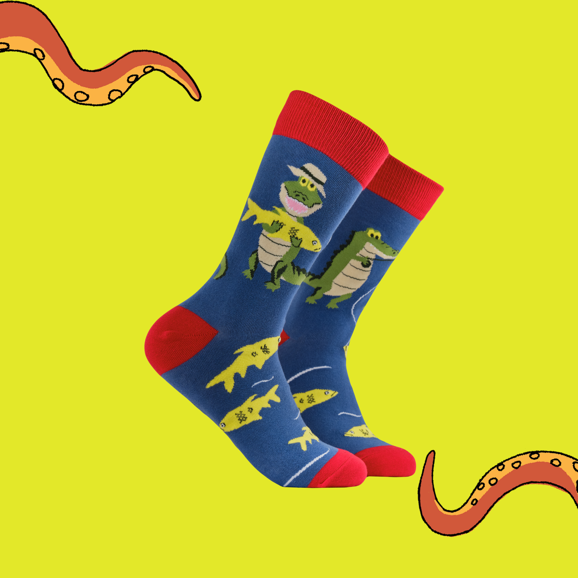 Fishing Alligator Socks - Catch Ya Later, Gator