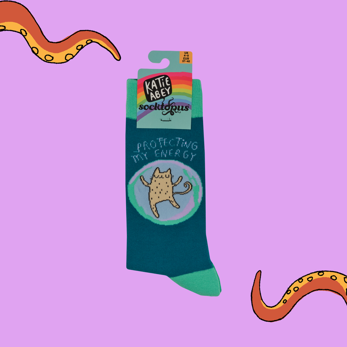 Protecting My Energy Socks - Socktopus X Katie Abey