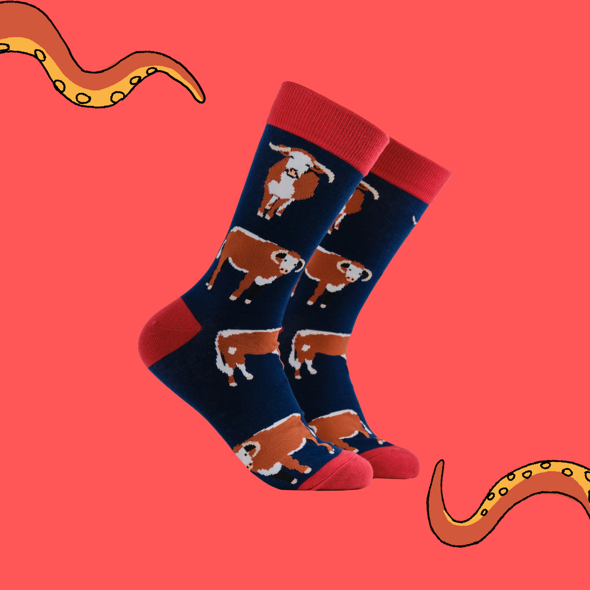 Longhorn Cow Socks - Horn To Be Wild