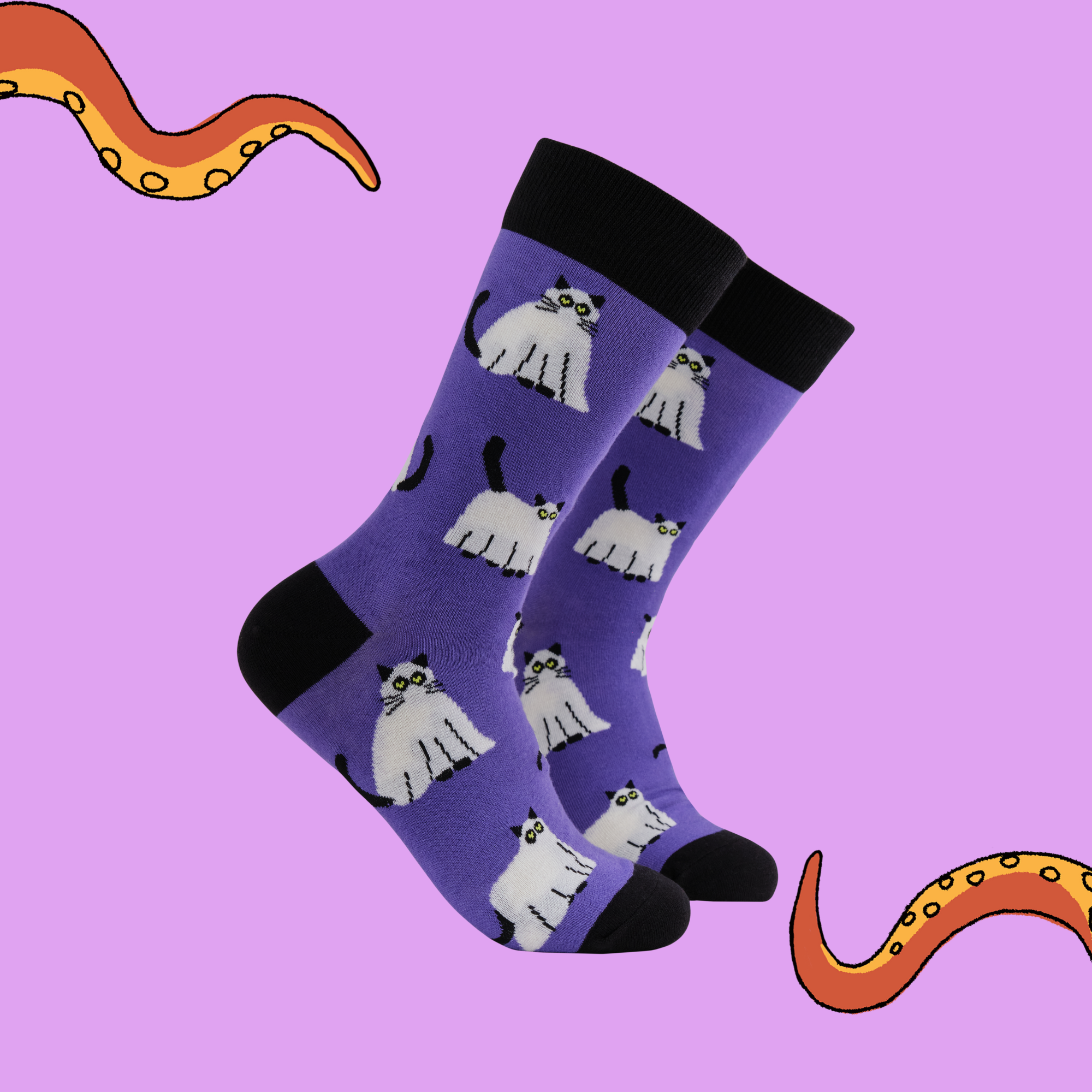 Ghost Cat Socks - Purranormal Activity