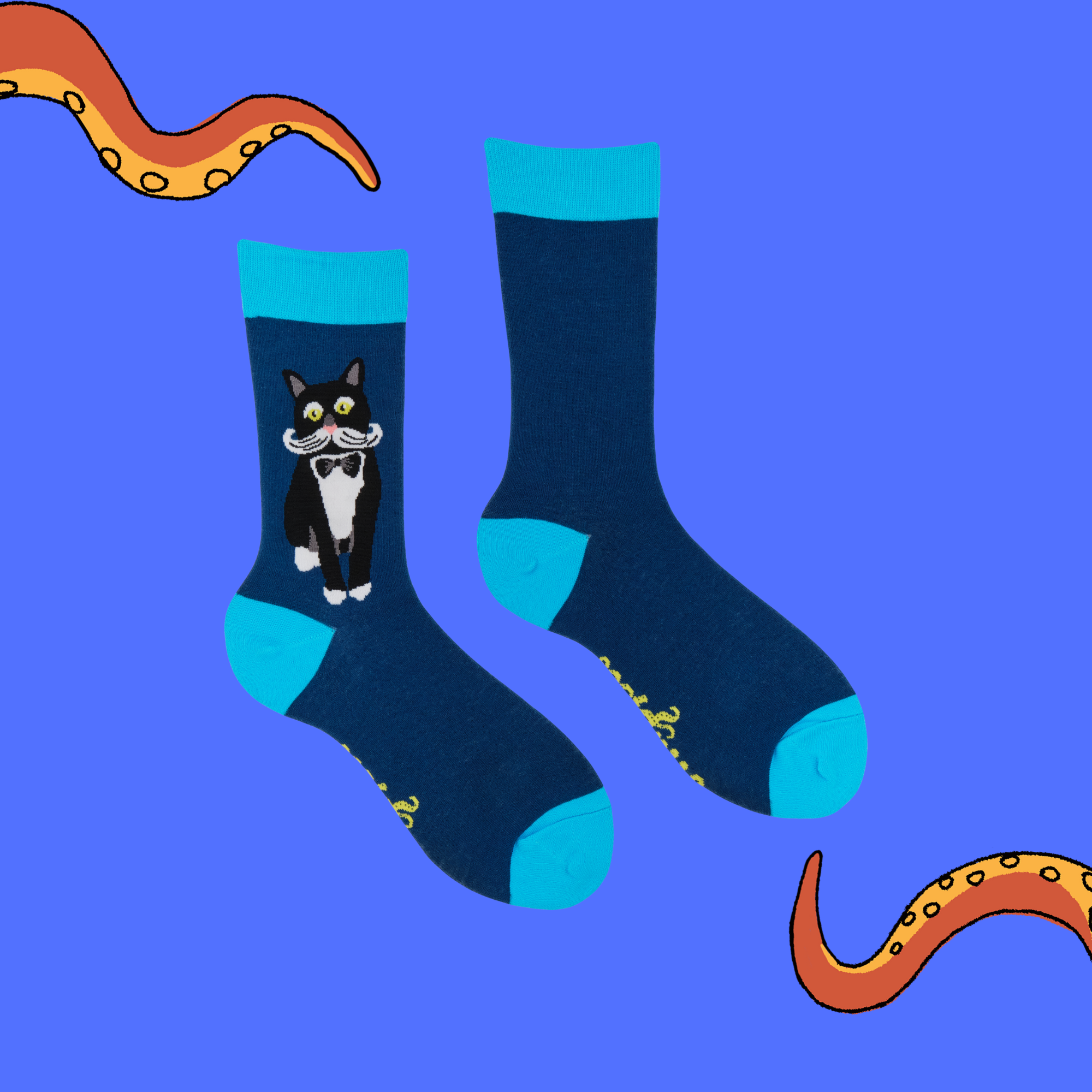 Tuxedo Cat Socks - Feline Fancy