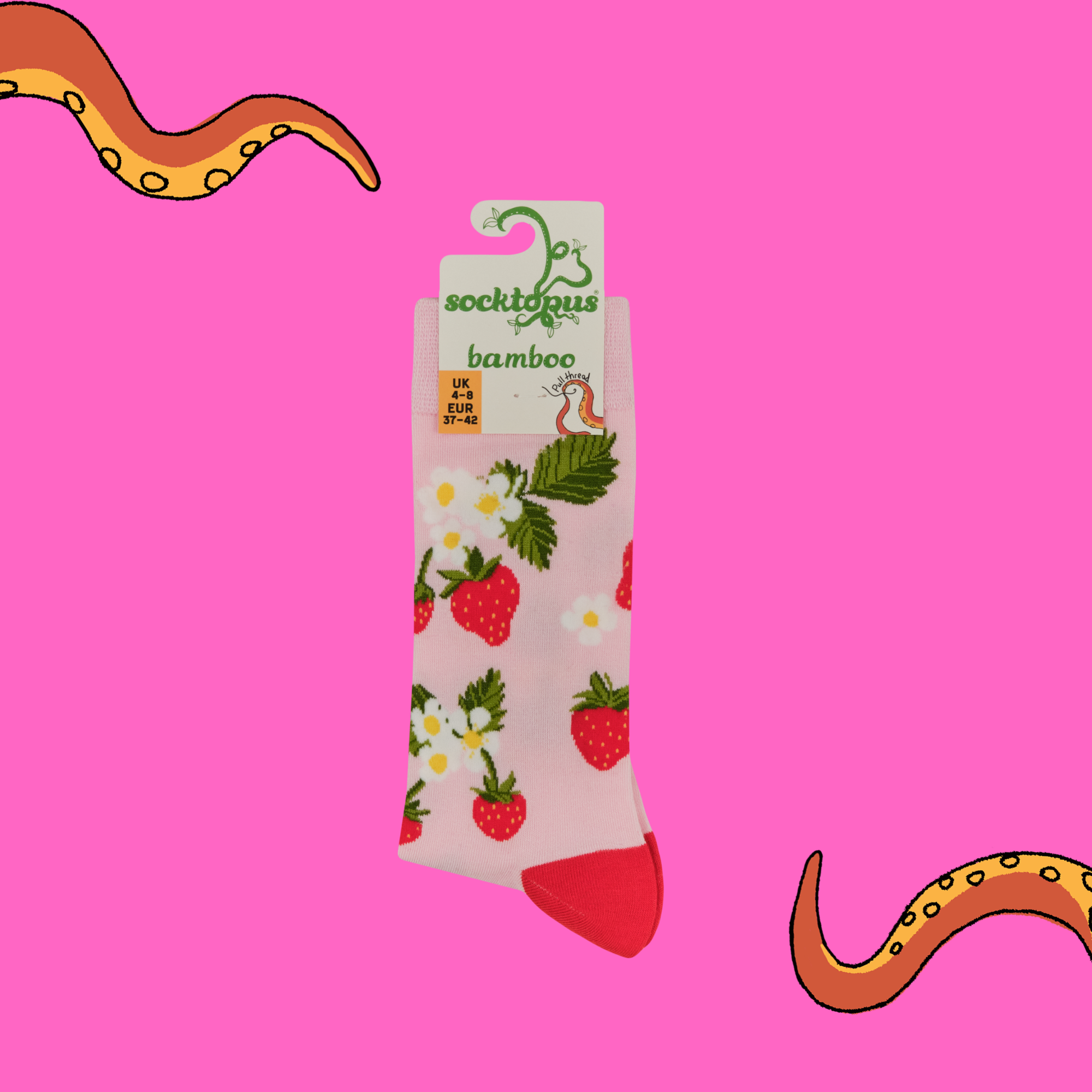 Bamboo Socks - Strawberries - Floorberries