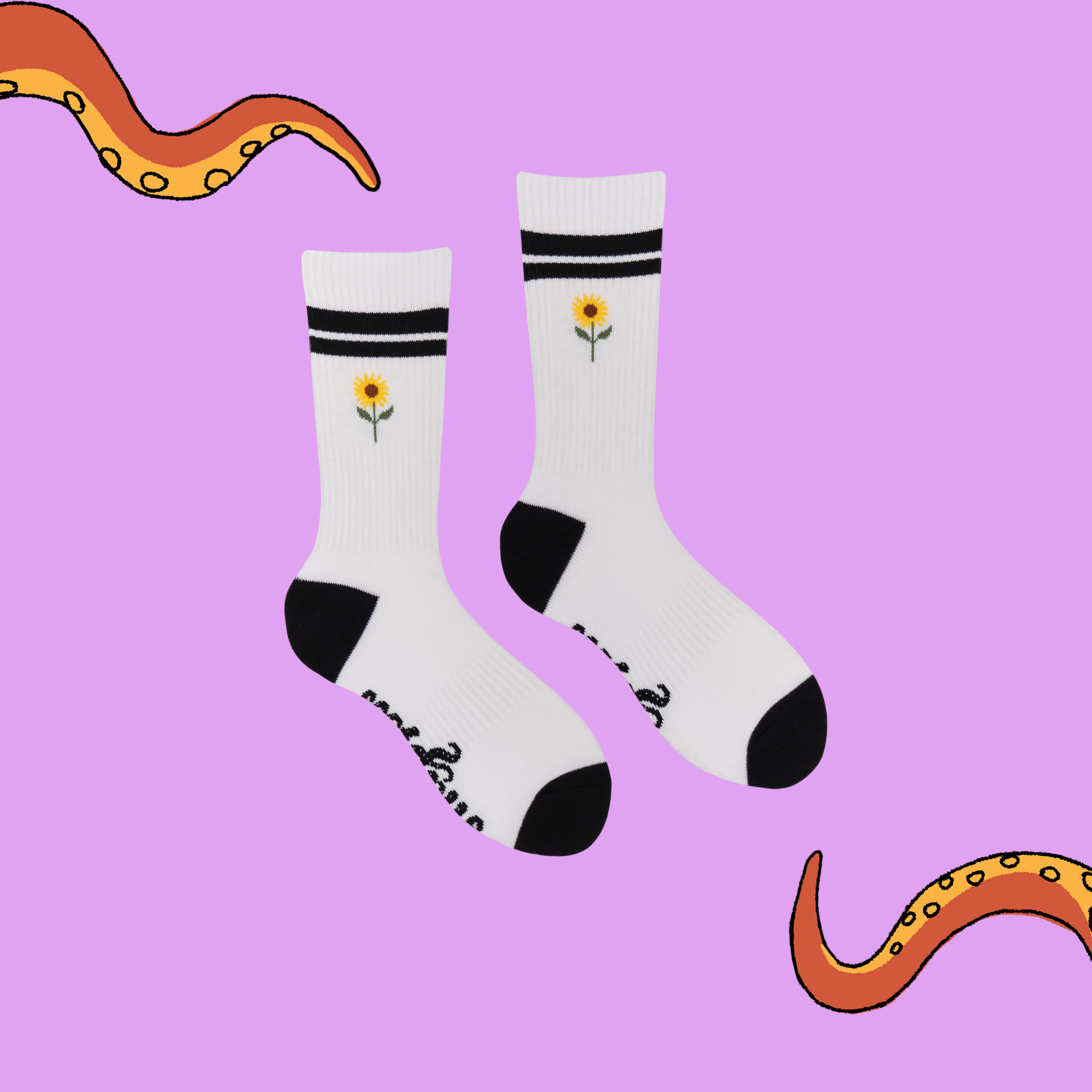 Sunflowers Athletic Socks