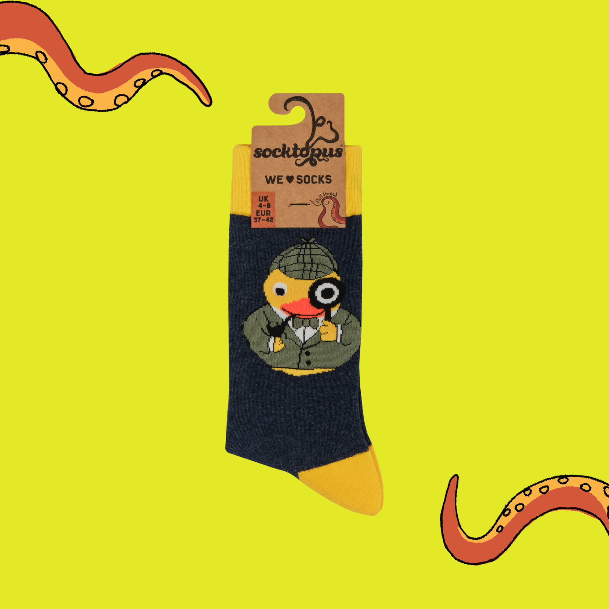 Sherlock Rubber Duck Socks - Ducktective
