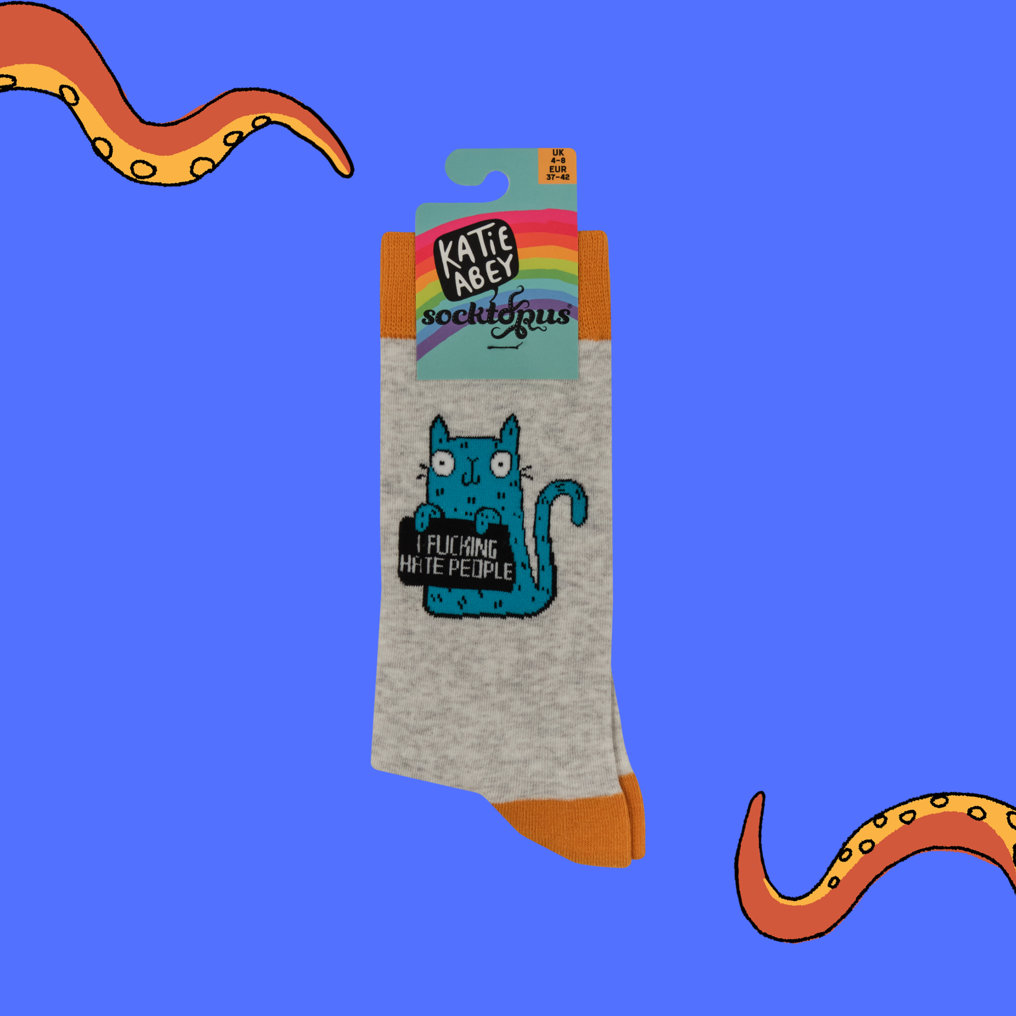 I Fucking Hate People Socks - Socktopus X Katie Abey