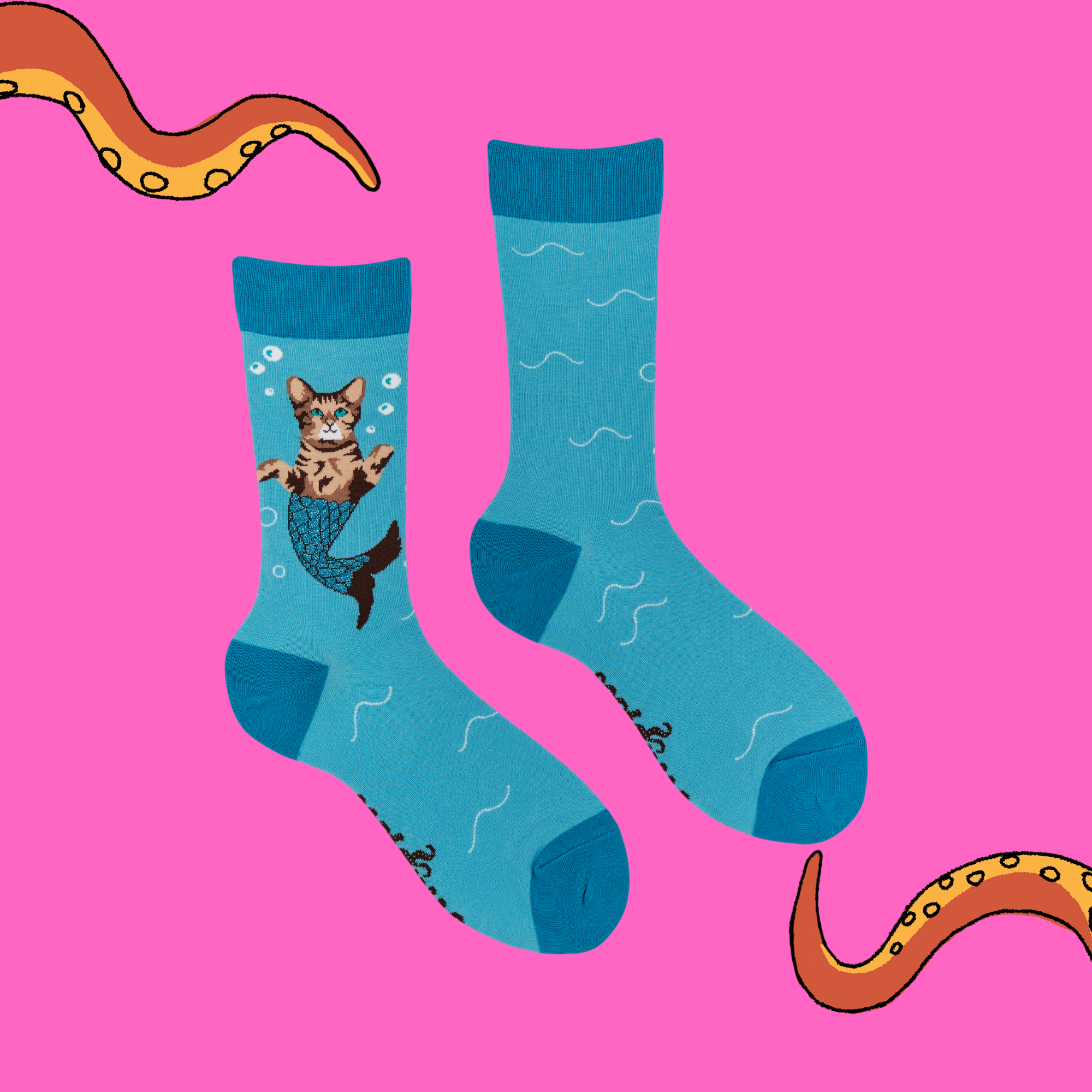 Cat Mermaid Socks - Purr-Maid