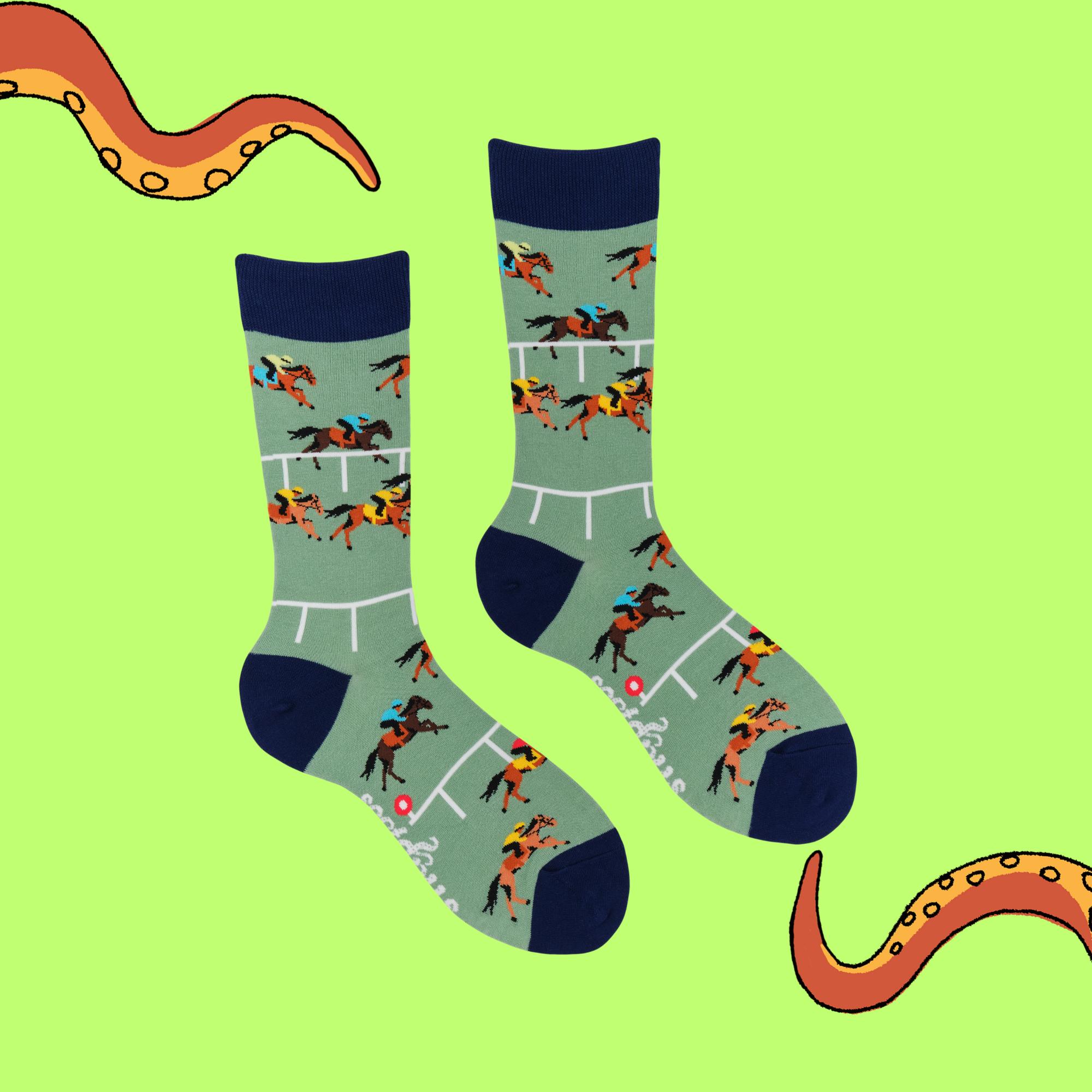 Horse Racing Socks - 1st Past the Post 2